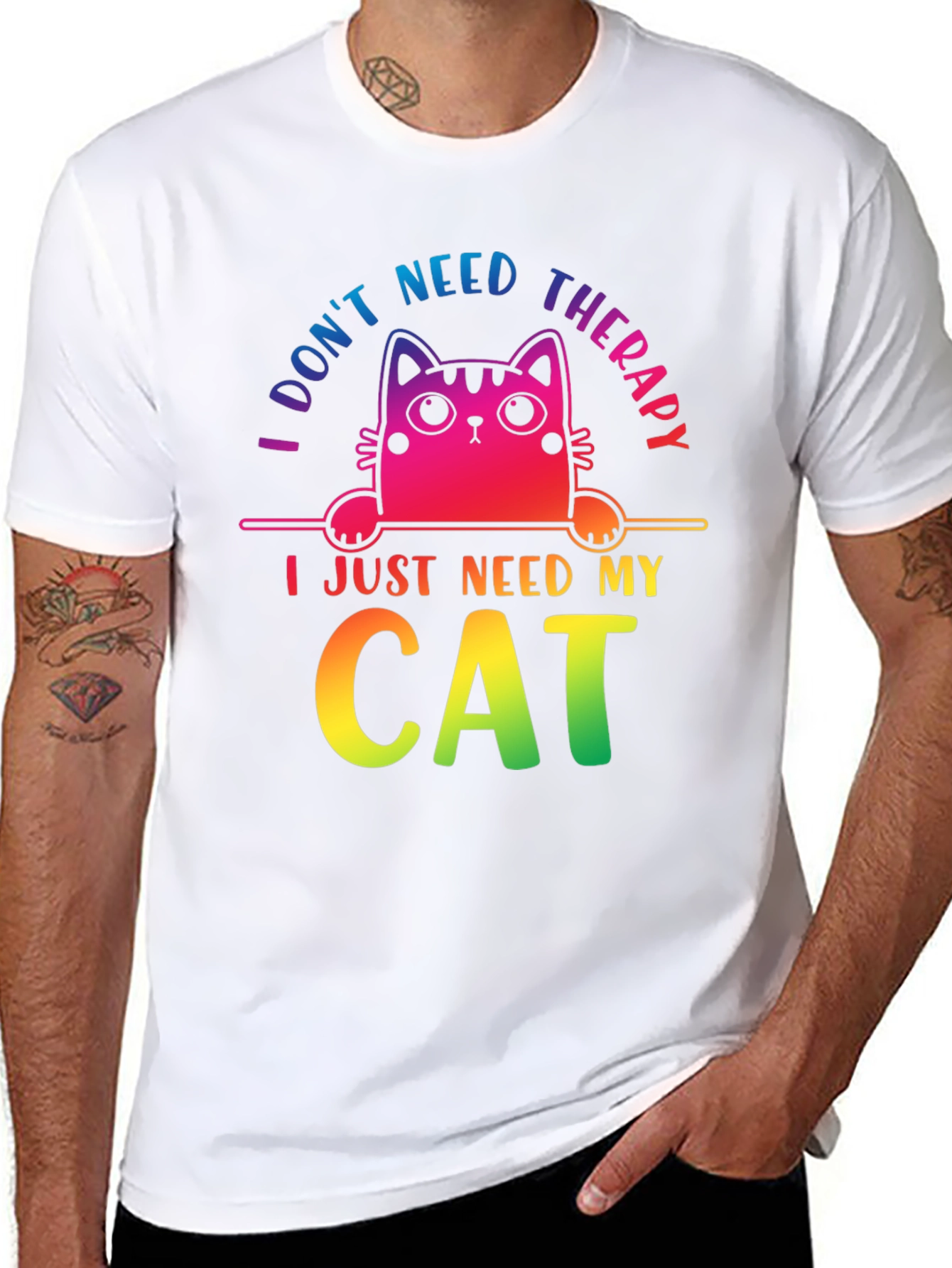 I Dont Need Therapy Cat T-Shirt