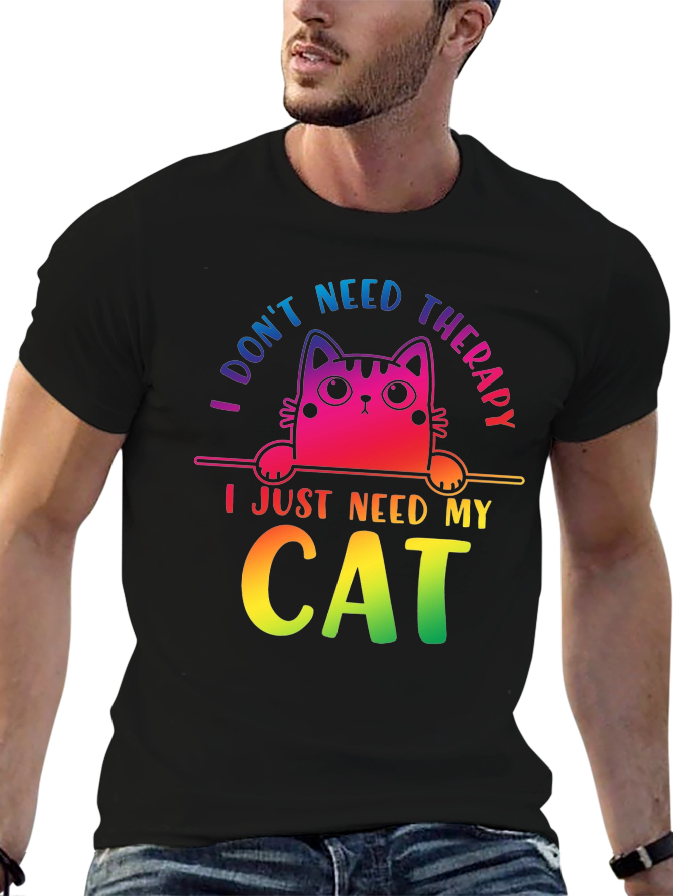 I Dont Need Therapy Cat T-Shirt