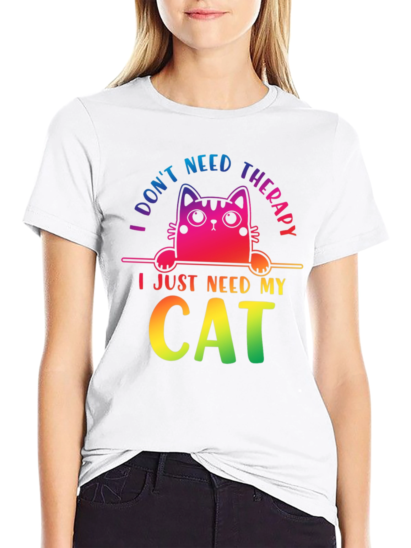 I Dont Need Therapy Cat T-Shirt