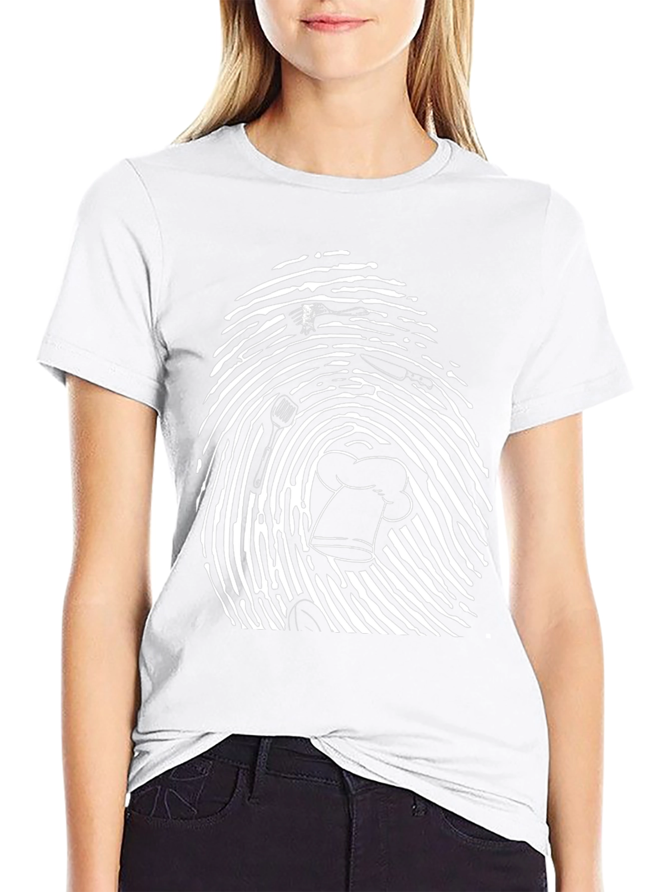 Chef Fingerprint T-Shirt - Black Unique Design