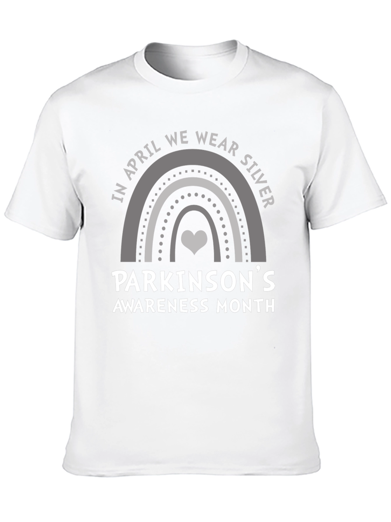 Parkinsons Awareness Silver Rainbow T-Shirt