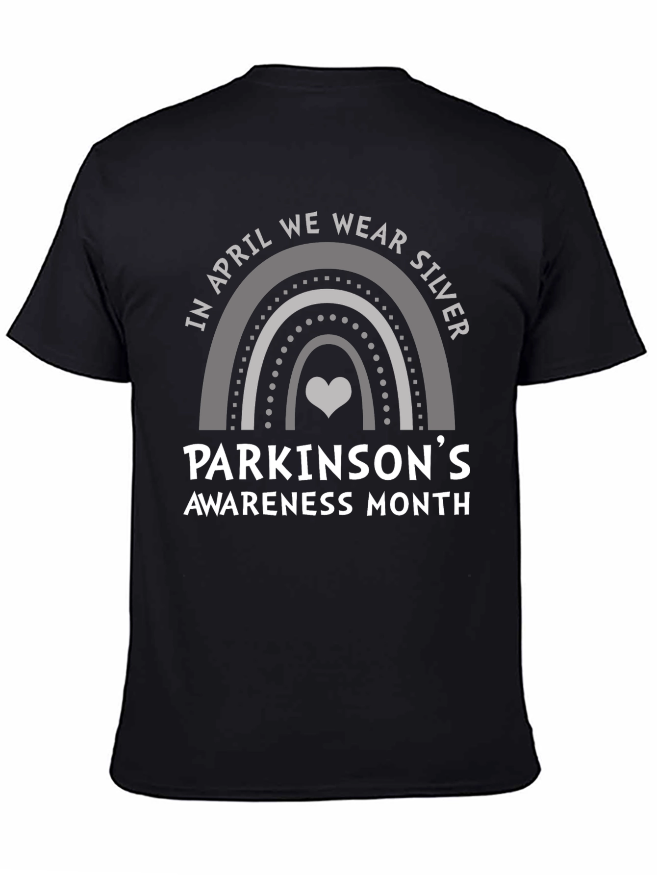 Parkinsons Awareness Silver Rainbow T-Shirt