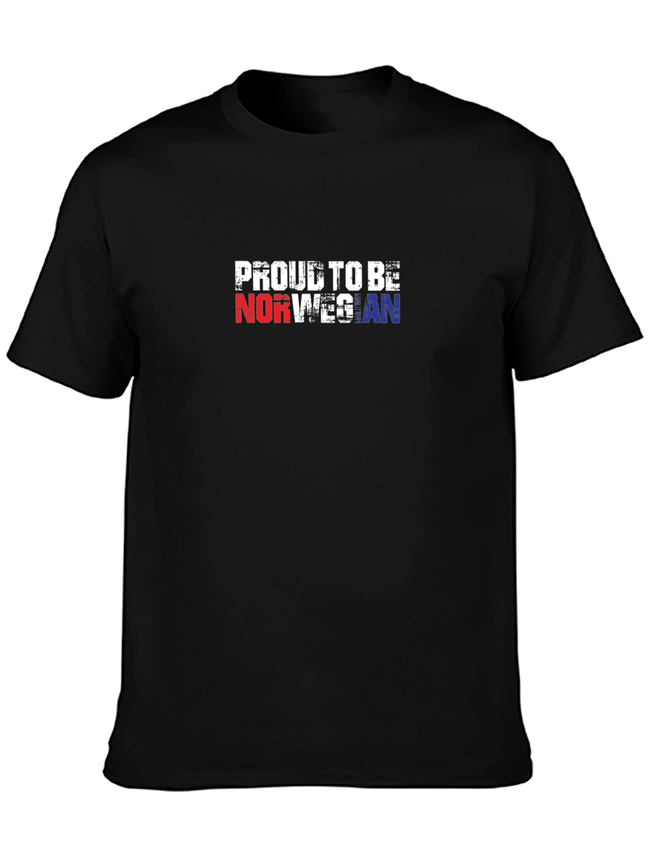 Proud To Be Norwegian Black T-Shirt
