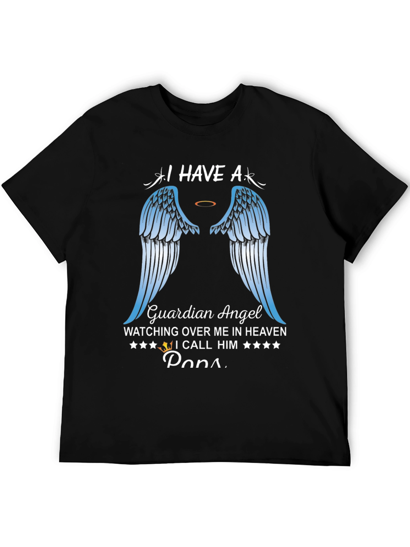 Guardian Angel Papa T-Shirt Memorial Heaven Wings