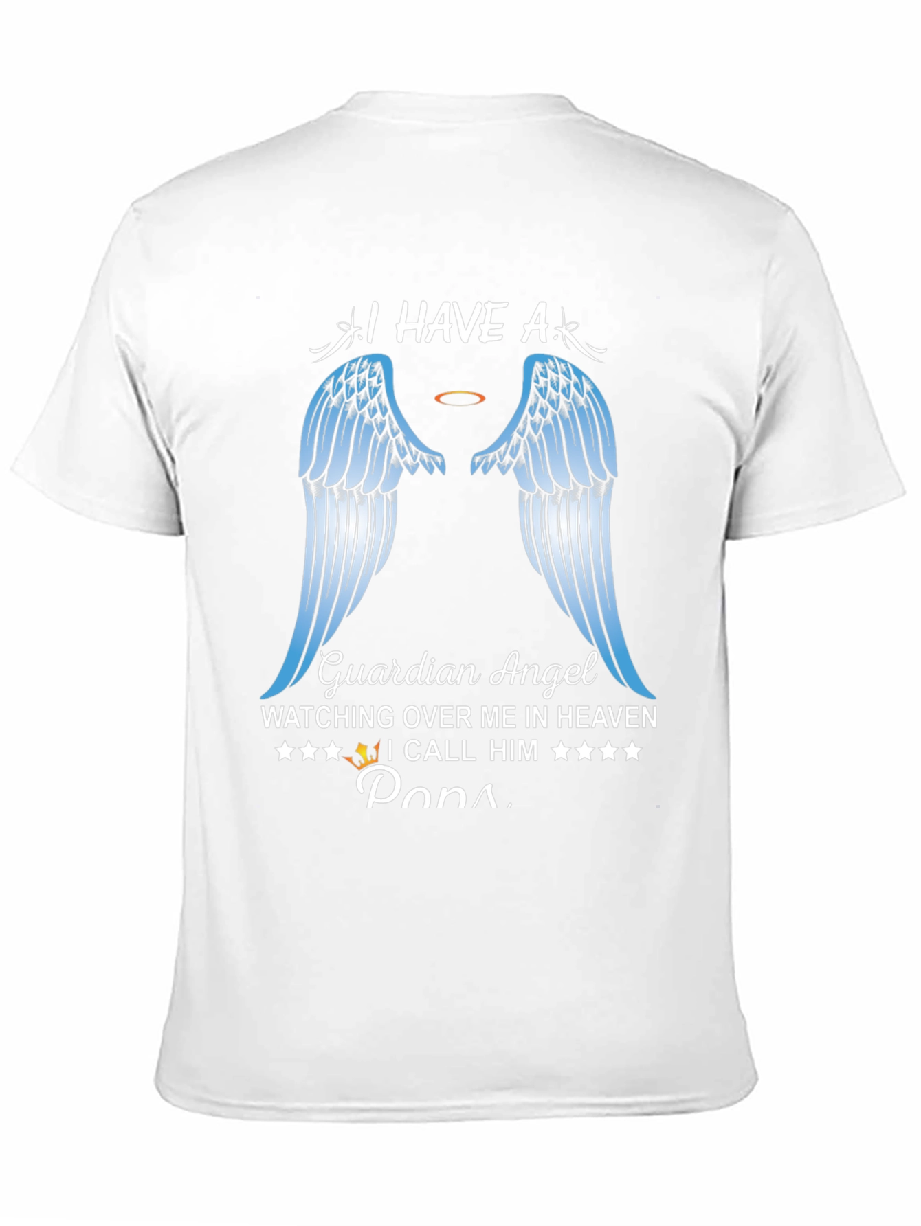 Guardian Angel Papa T-Shirt Memorial Heaven Wings