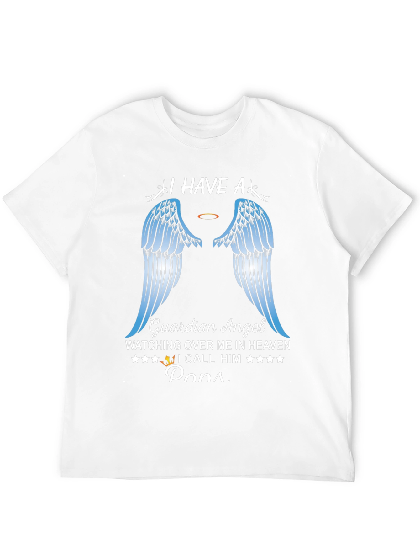 Guardian Angel Papa T-Shirt Memorial Heaven Wings