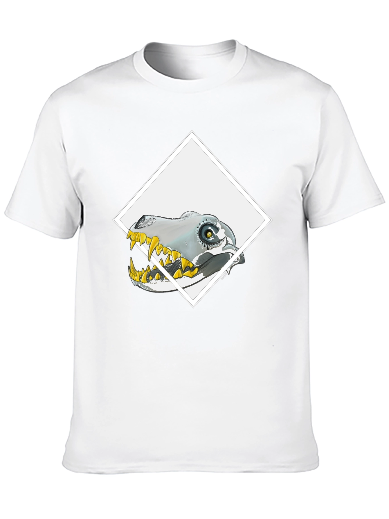 Robo-Dino Graphic Tee - Black Cotton Blend