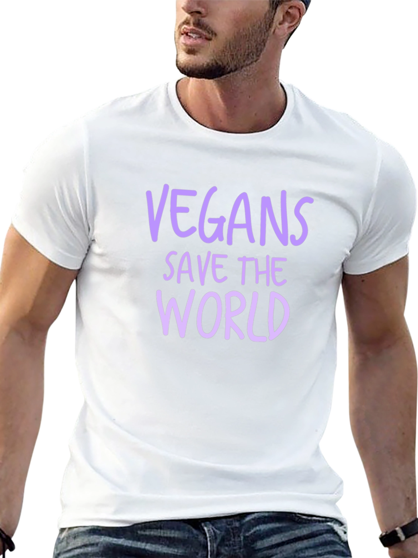Vegan Save the World Black T-Shirt