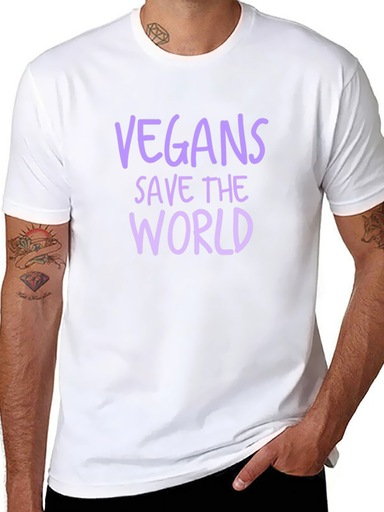 Vegan Save the World Black T-Shirt