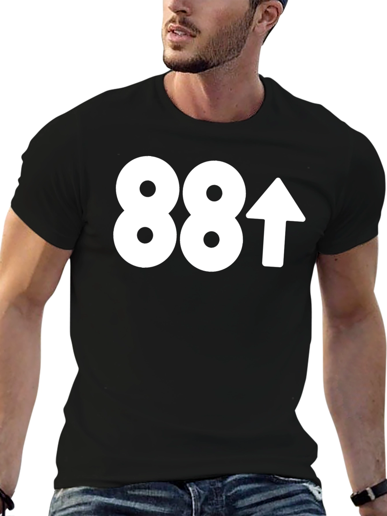 88 Up Arrow Graphic Tee - Casual Comfort