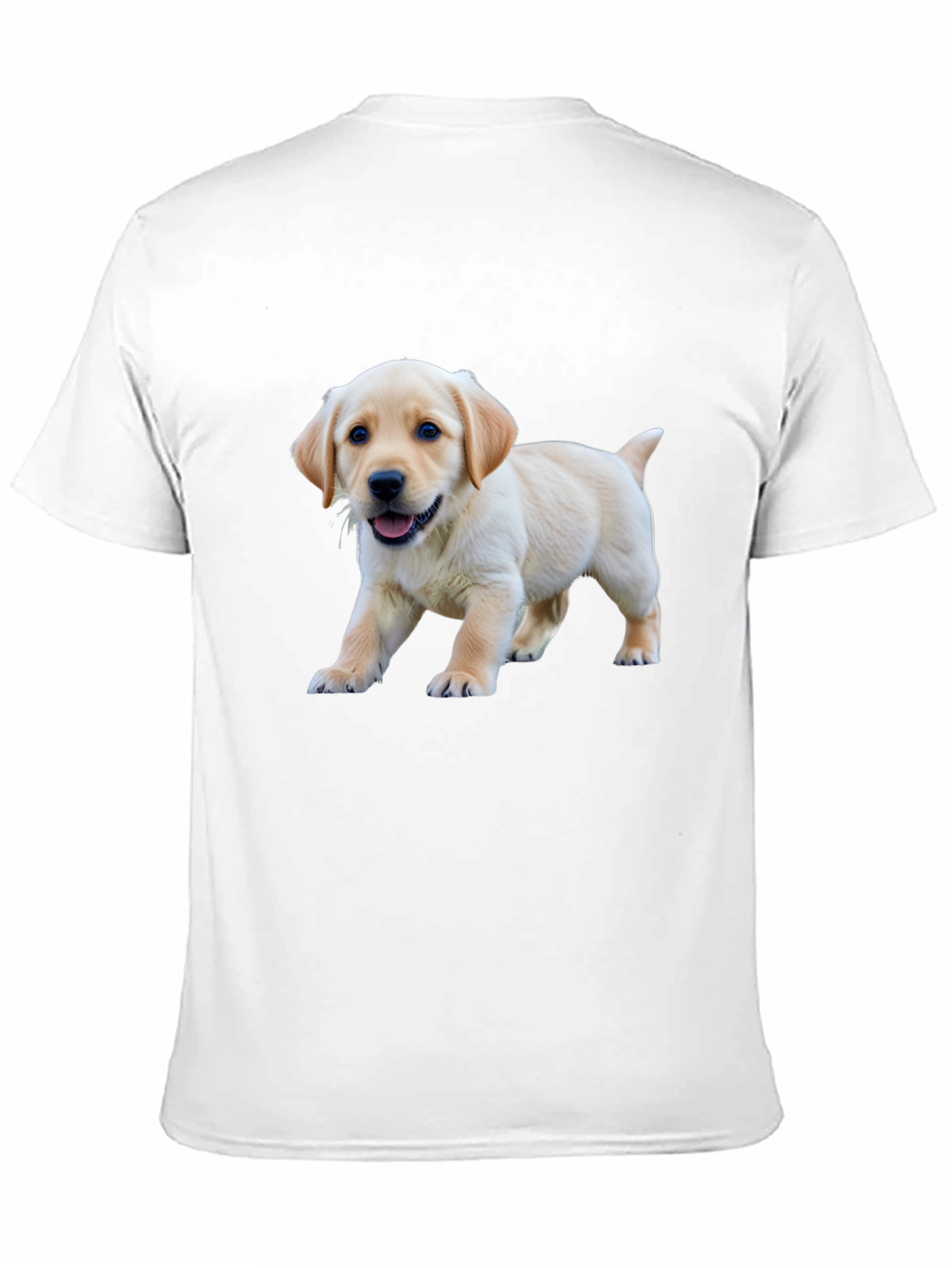 Cute Labrador Puppy Graphic Black T-Shirt