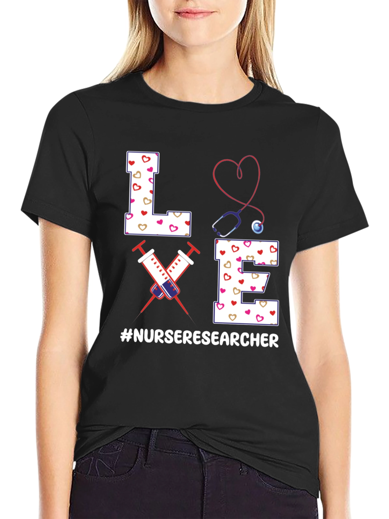 Nurse Researcher T-Shirt - Love Design