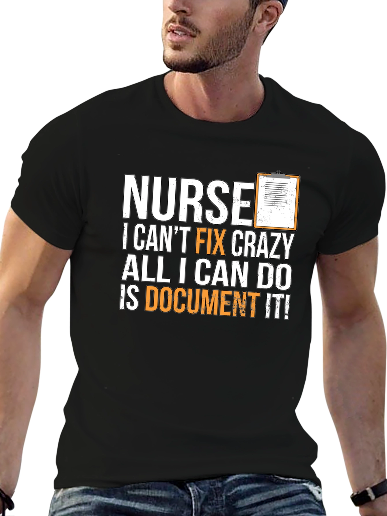 Funny Nurse T-Shirt - I Cant Fix Crazy!