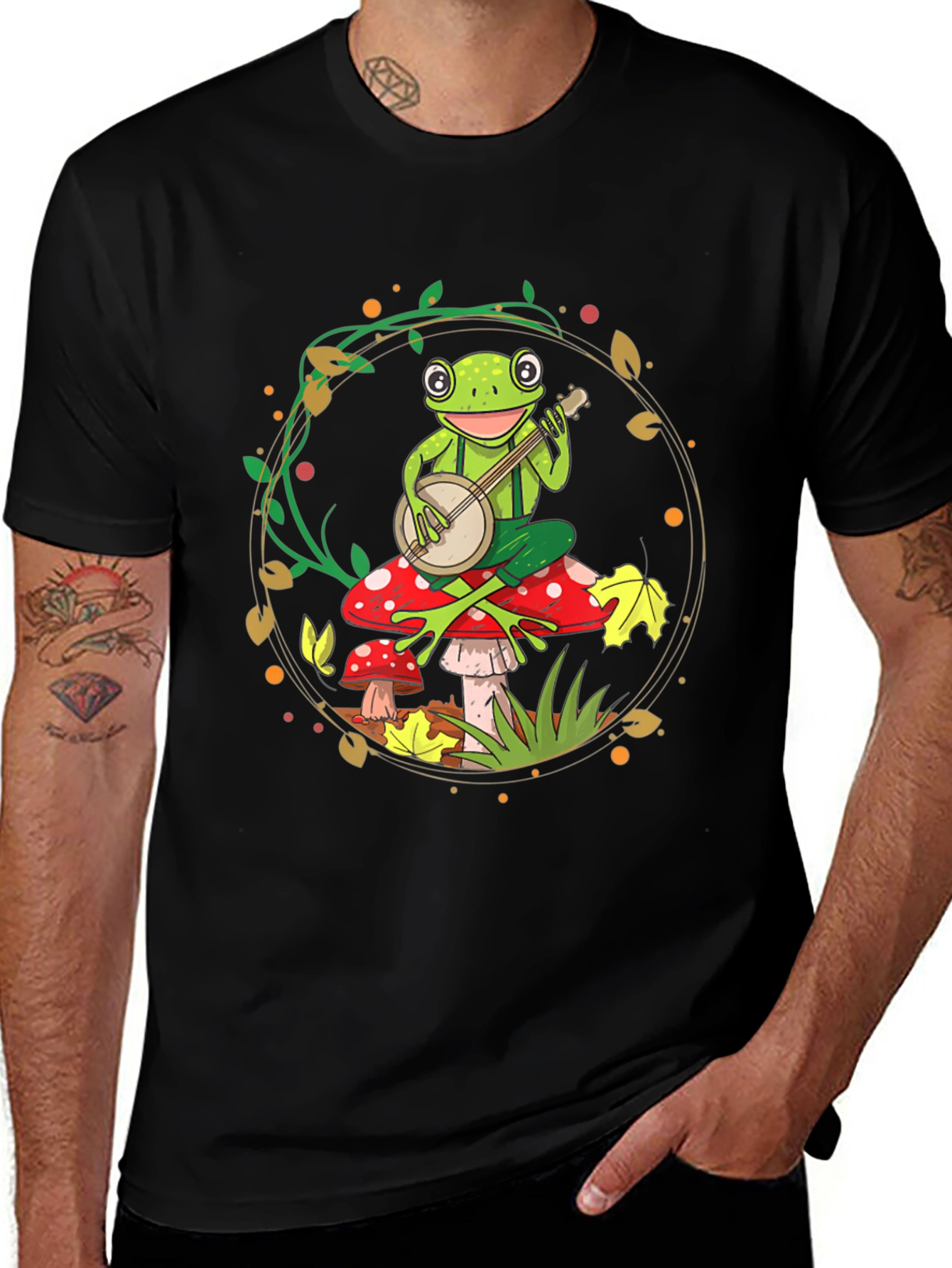 Frog Banjo T-Shirt - Whimsical Music Tee