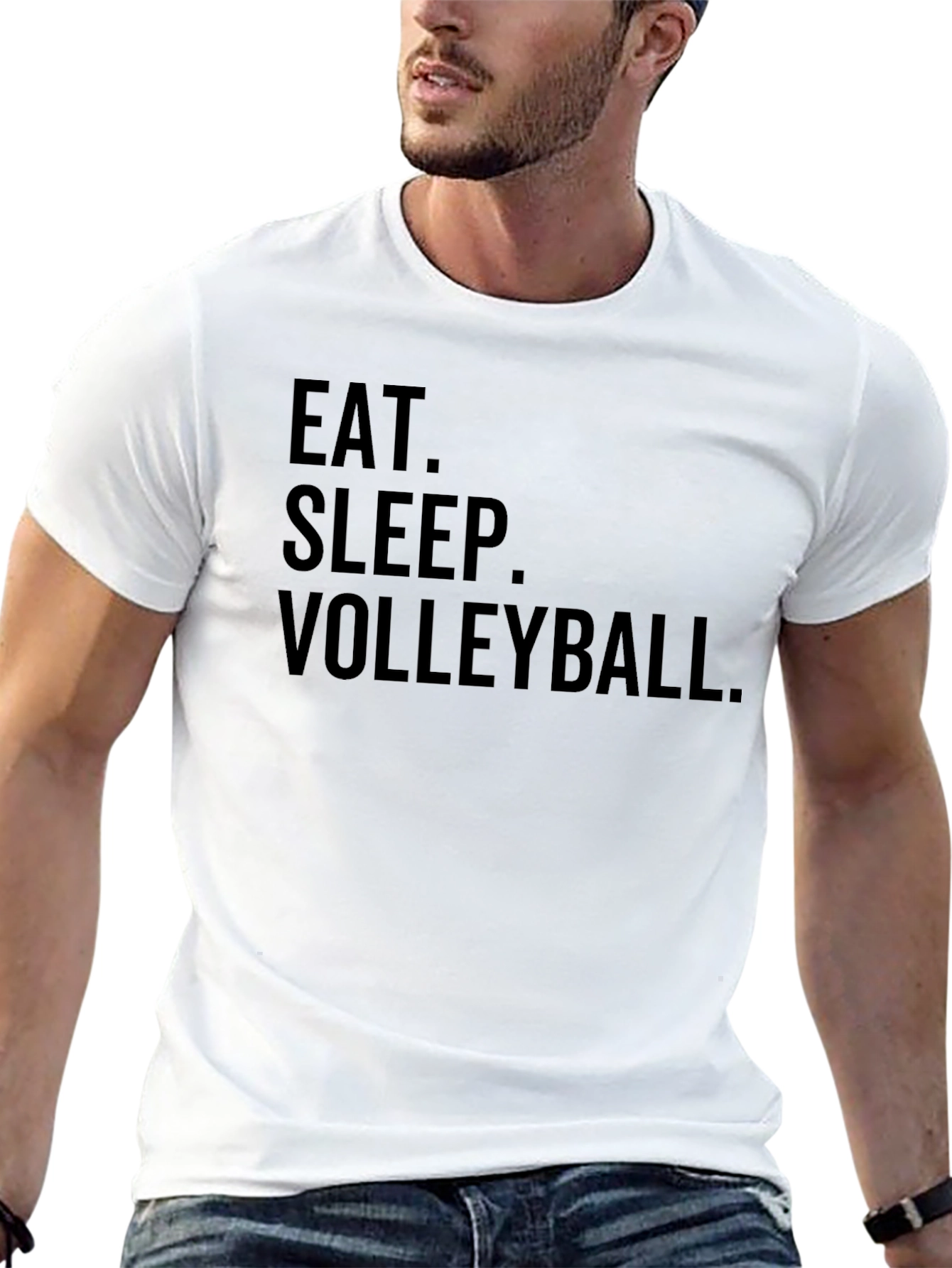 Eat Sleep Volleyball T-Shirt - Black