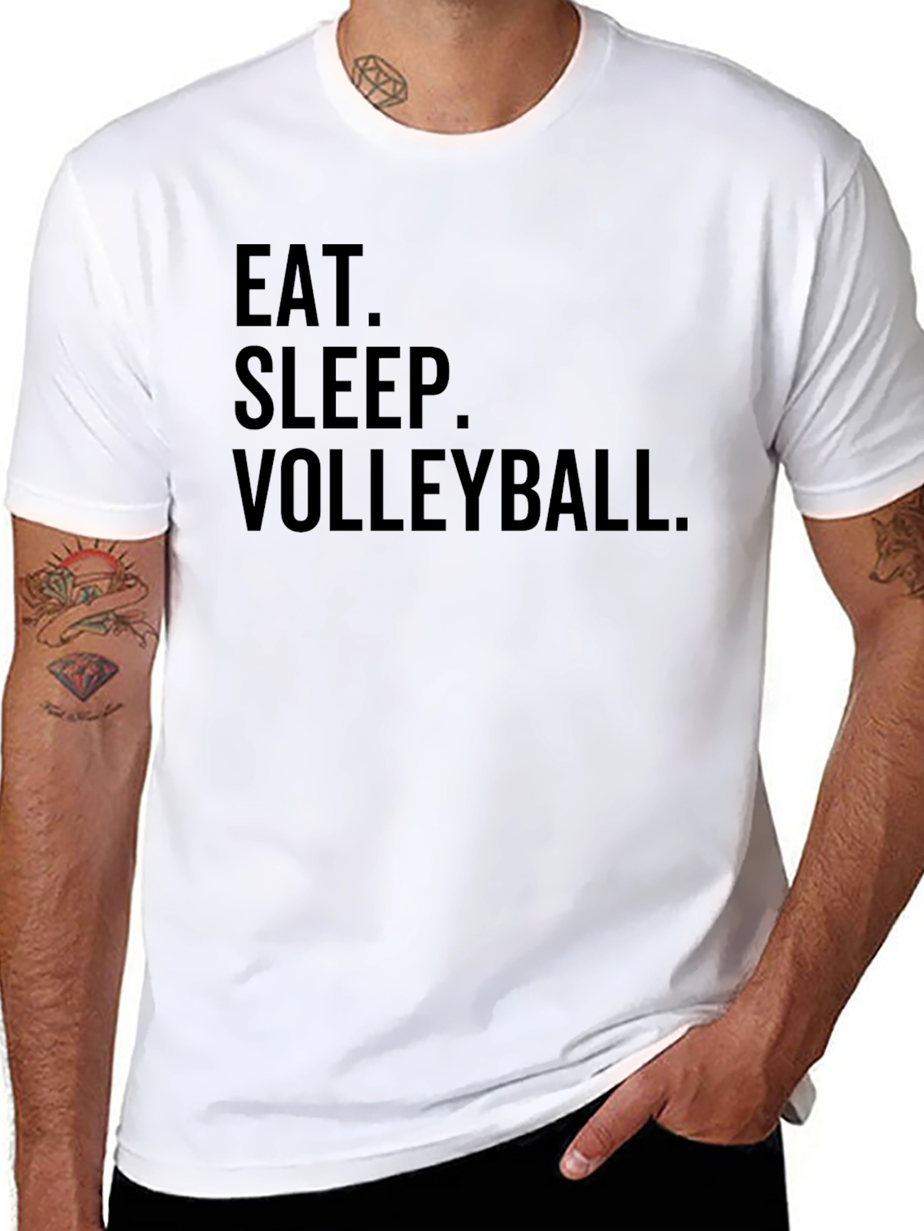 Eat Sleep Volleyball T-Shirt - Black