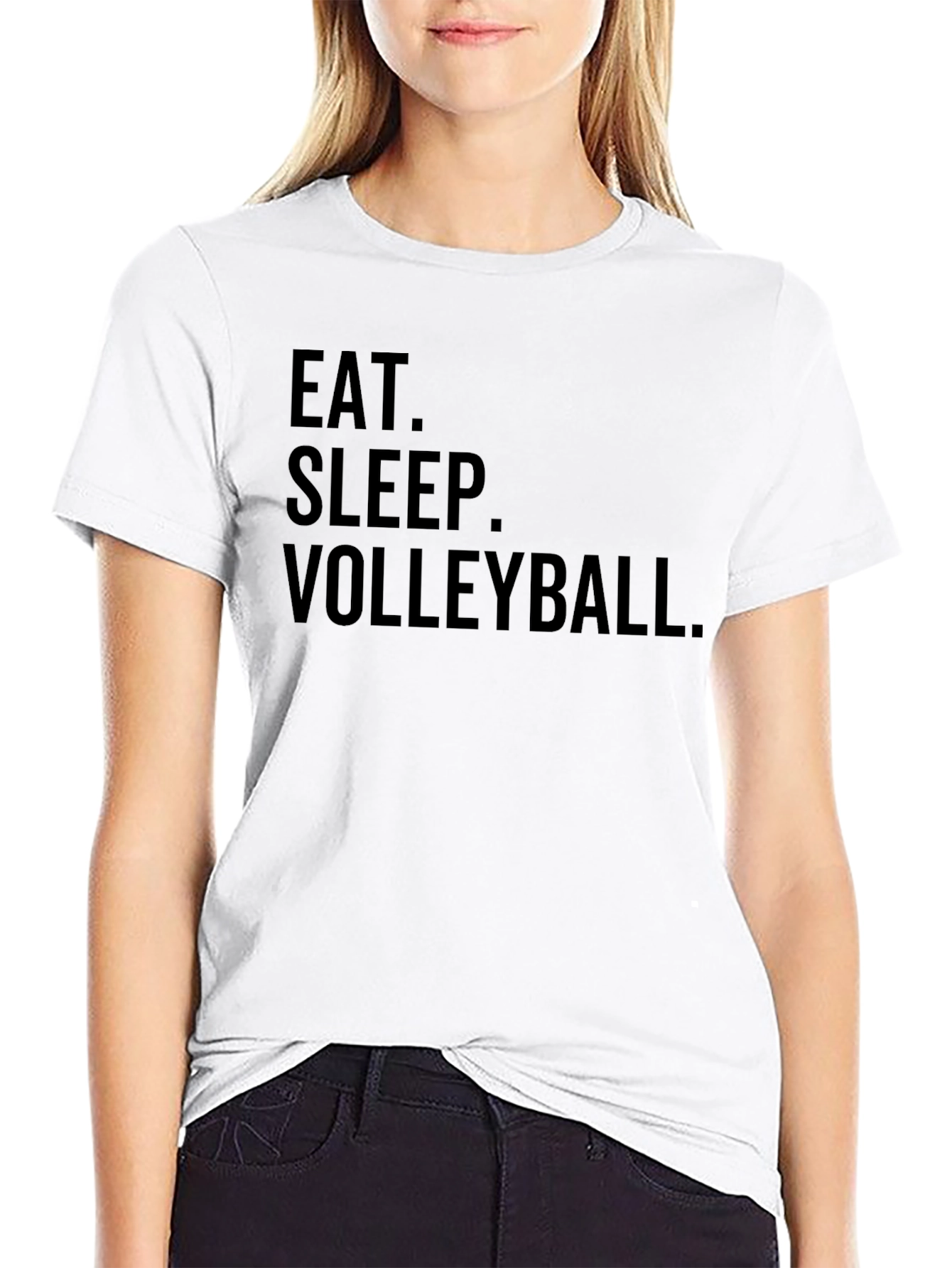 Eat Sleep Volleyball T-Shirt - Black