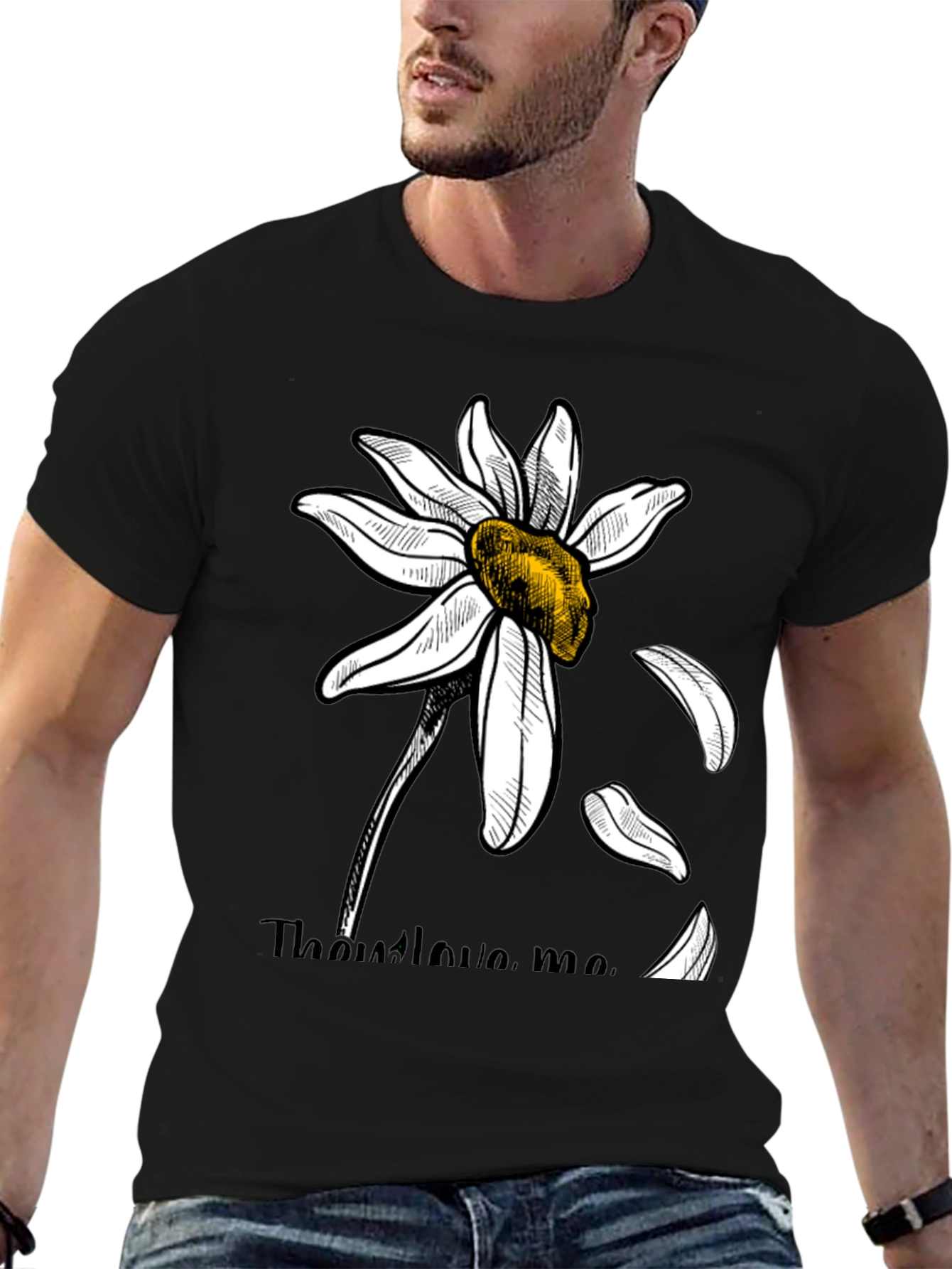 He Loves Me Daisy Graphic Tee