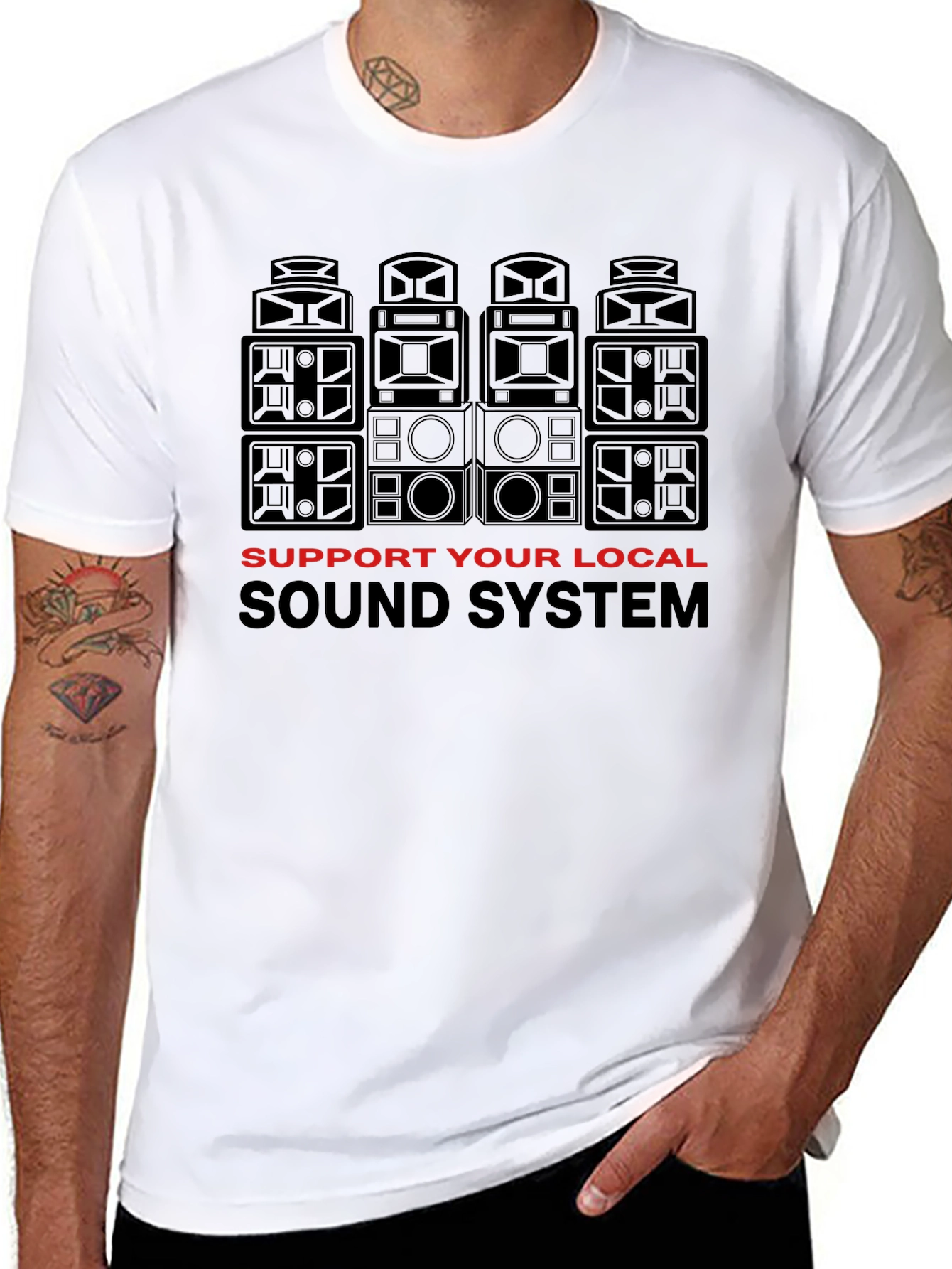 Support Your Local Sound System Black T-Shirt