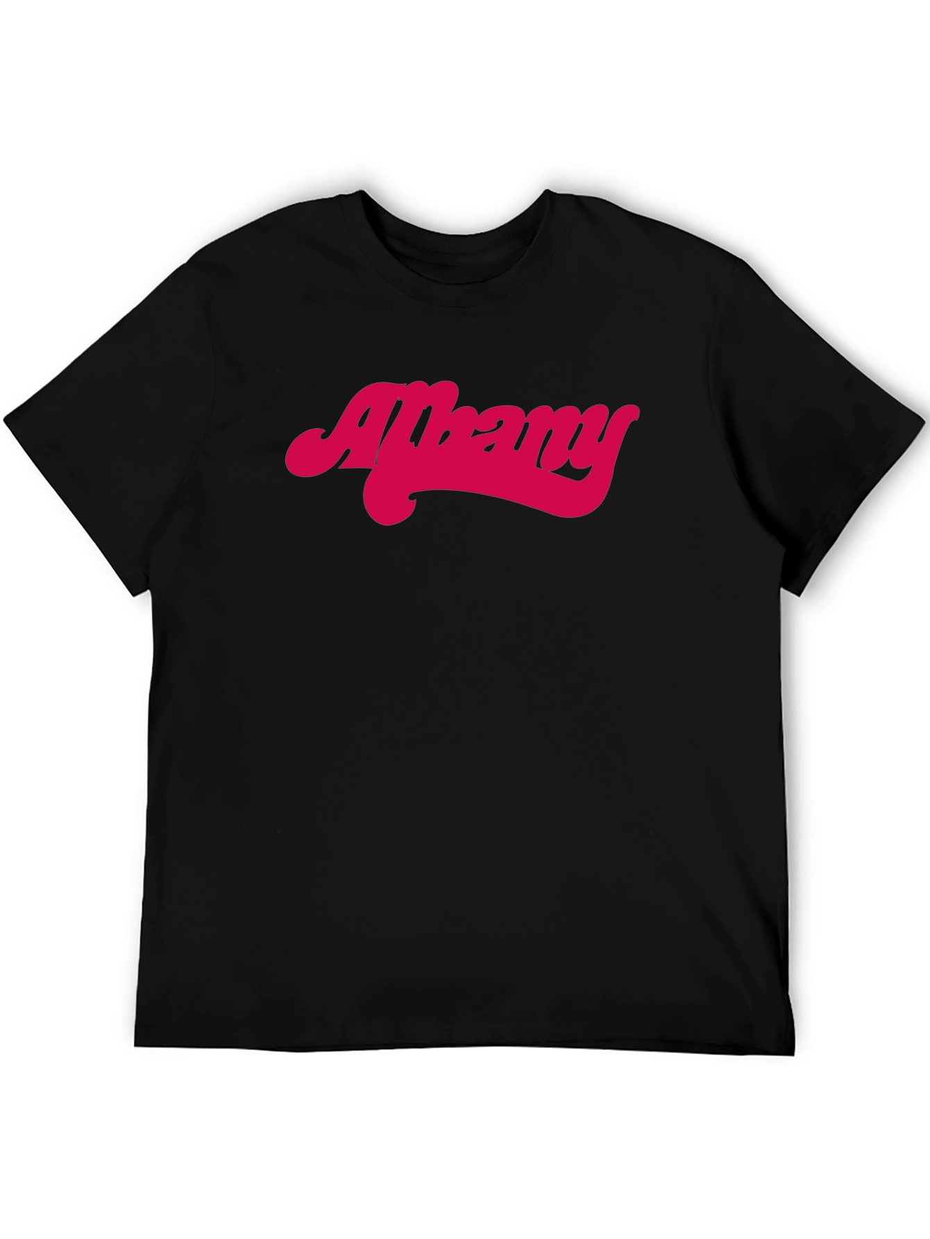 Albany Retro Style Graphic Tee - Black