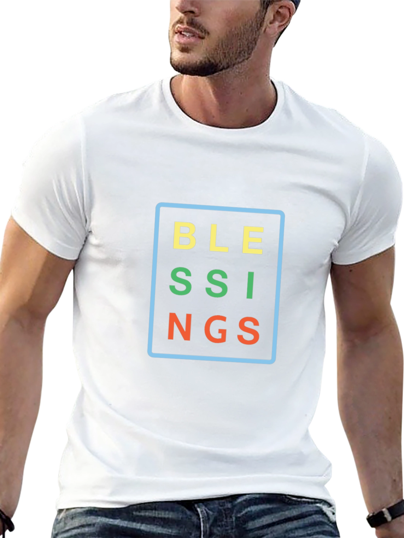 Blessings Graphic Tee - Black Cotton Comfort