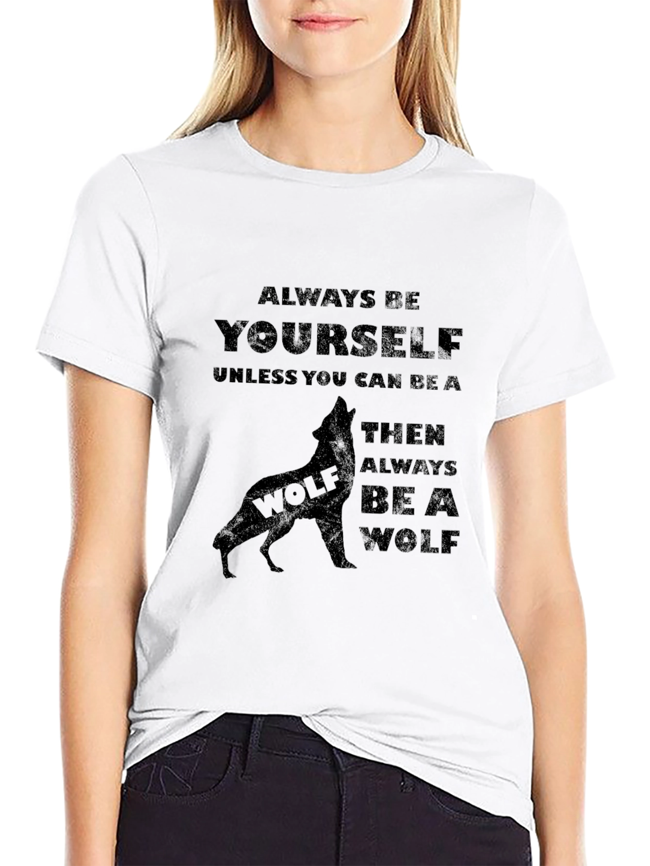 Always Be A Wolf T-Shirt - Black