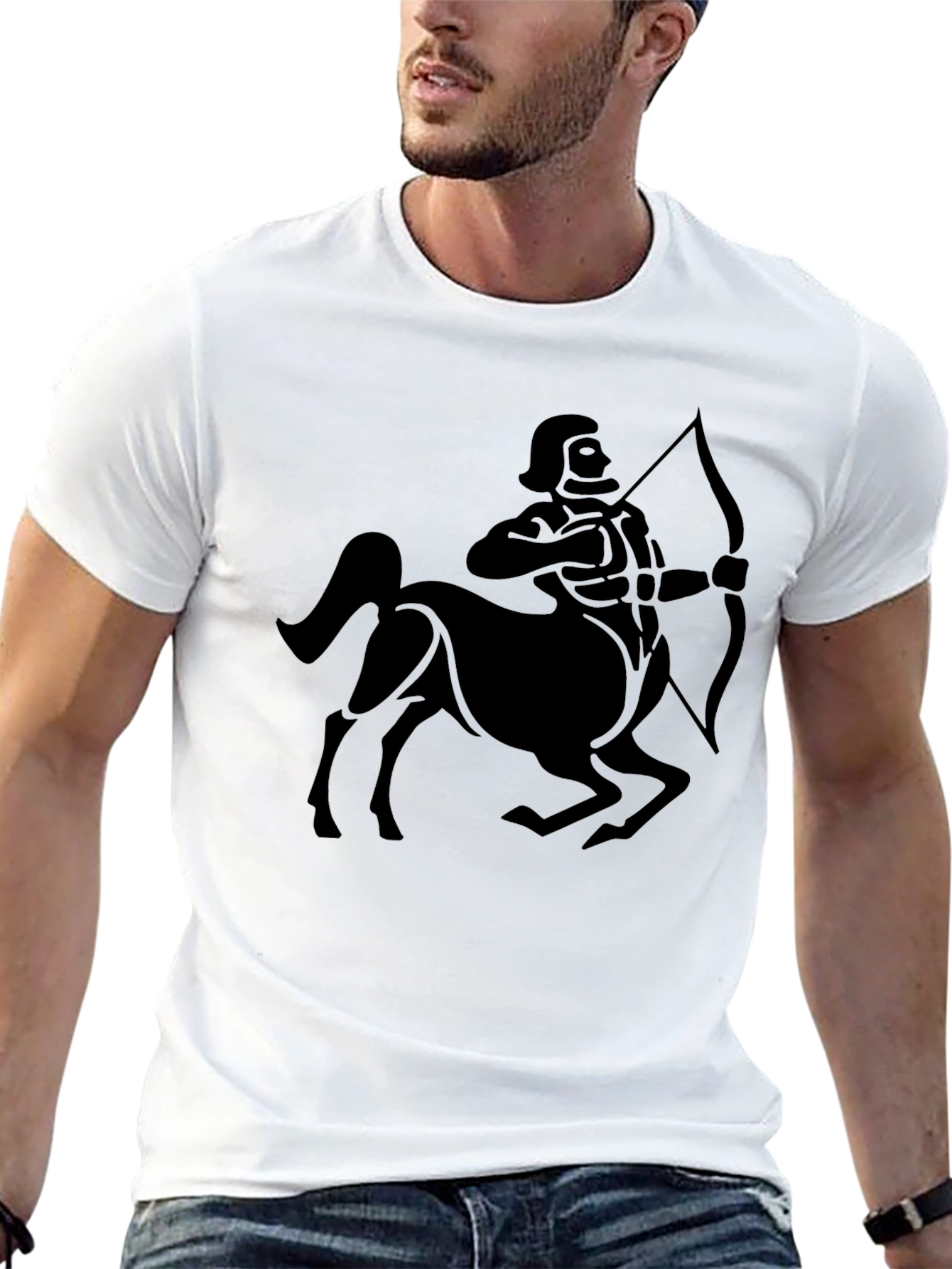 Sagittarius Zodiac Black Graphic Tee