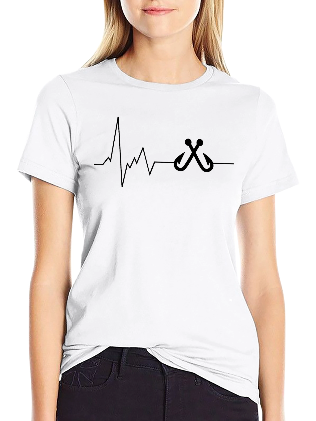 Fishing Heartbeat T-Shirt - Bass Angler Tee