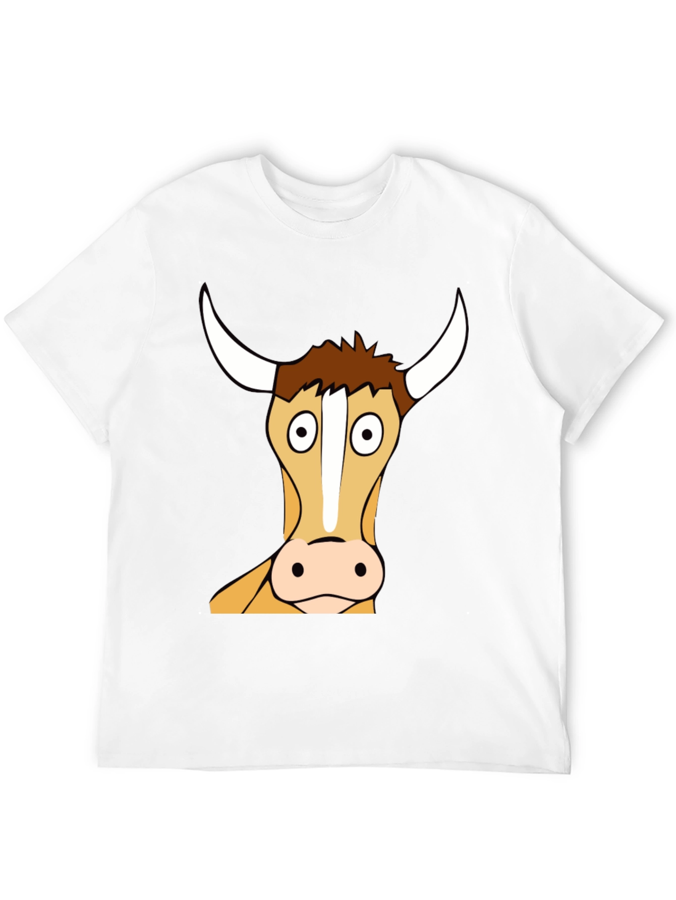 Funny Bull Cartoon T-Shirt - Black