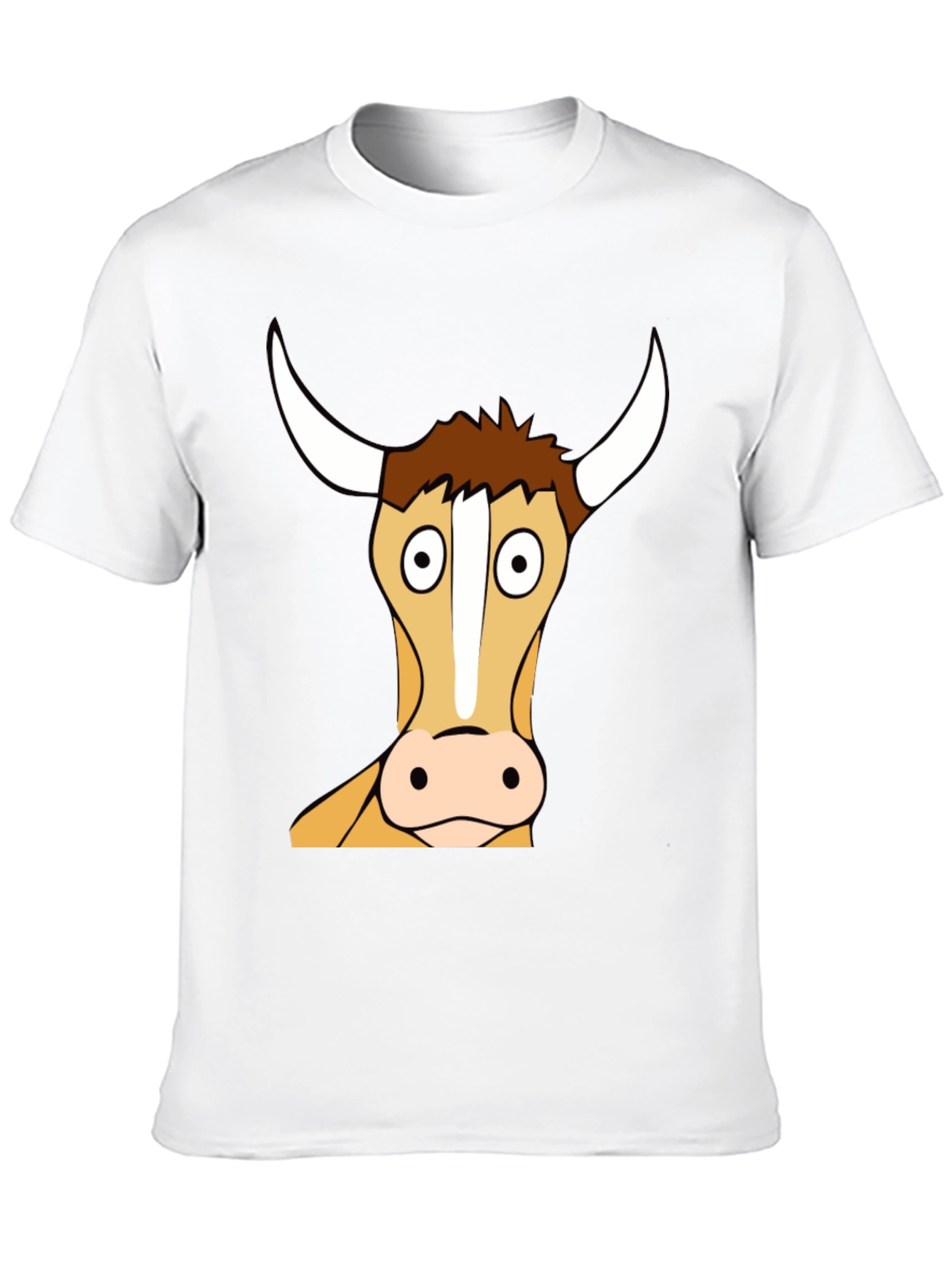 Funny Bull Cartoon T-Shirt - Black