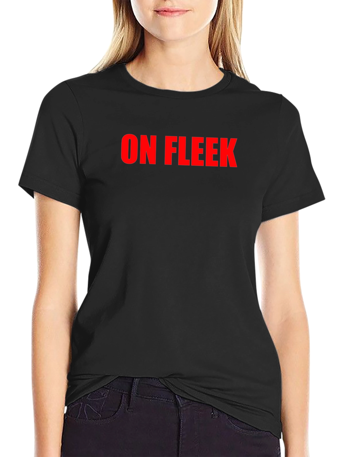 On Fleek Black Crew Neck T-Shirt