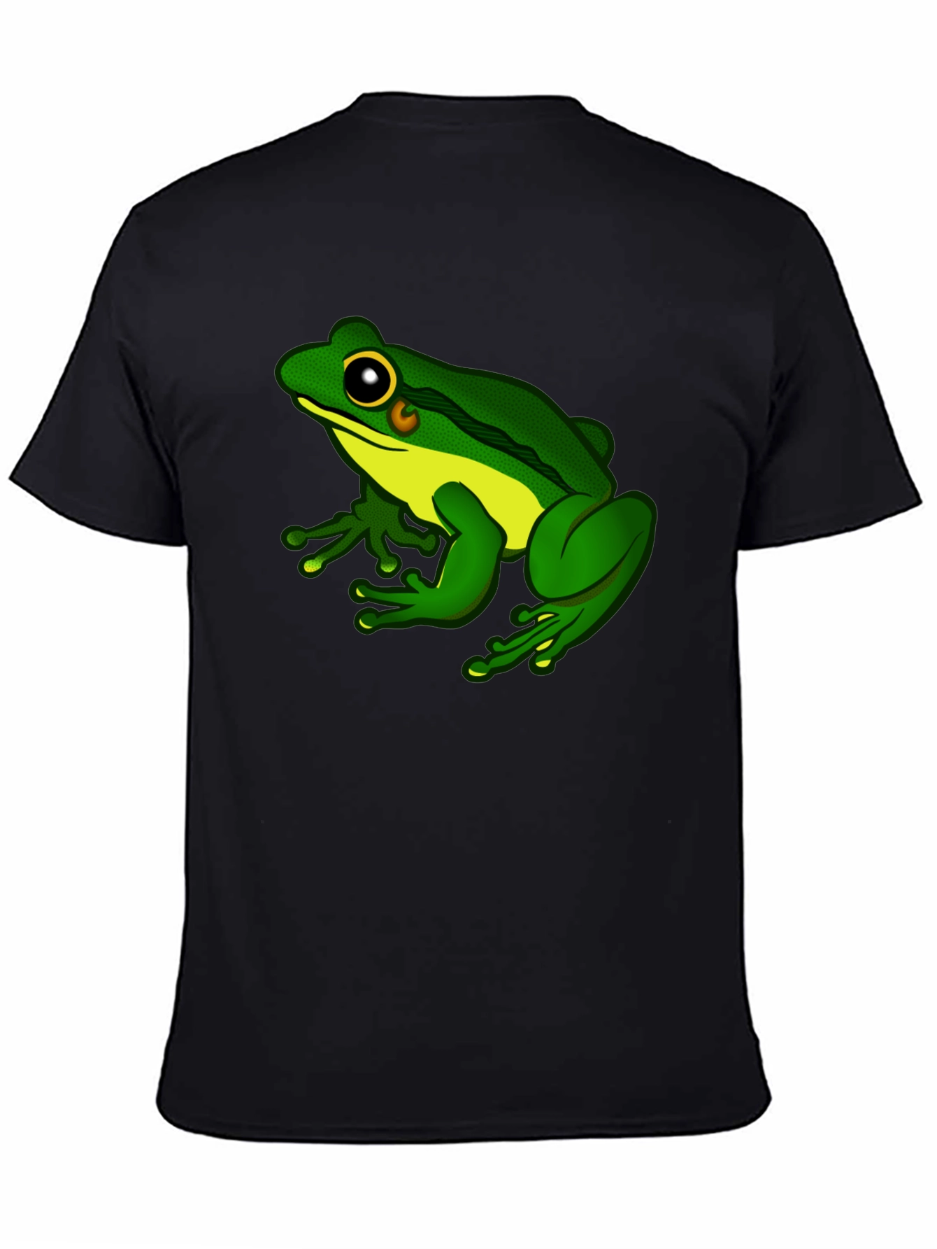 Frog Graphic Black T-Shirt - Mens Casual Tee