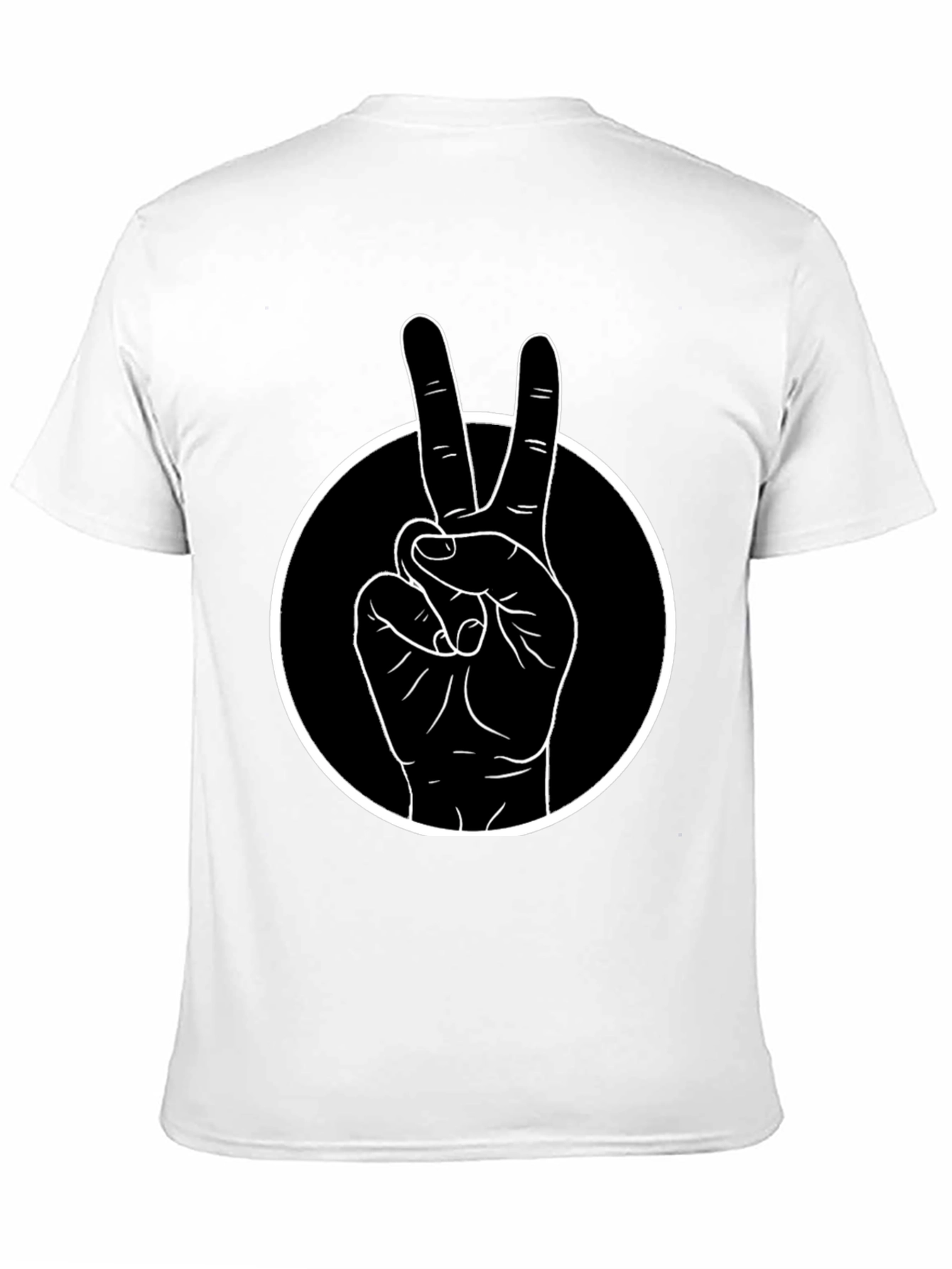 Peace Sign T-Shirt - Black Cotton Tee
