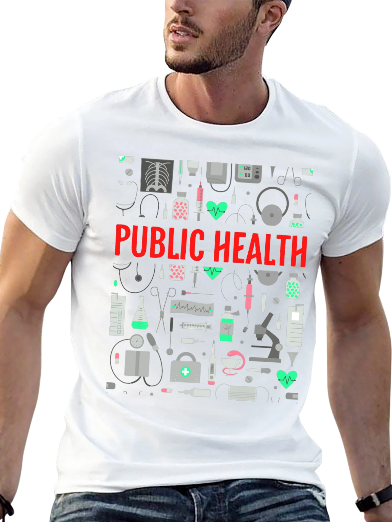 Public Health Graphic Tee - Medical Design