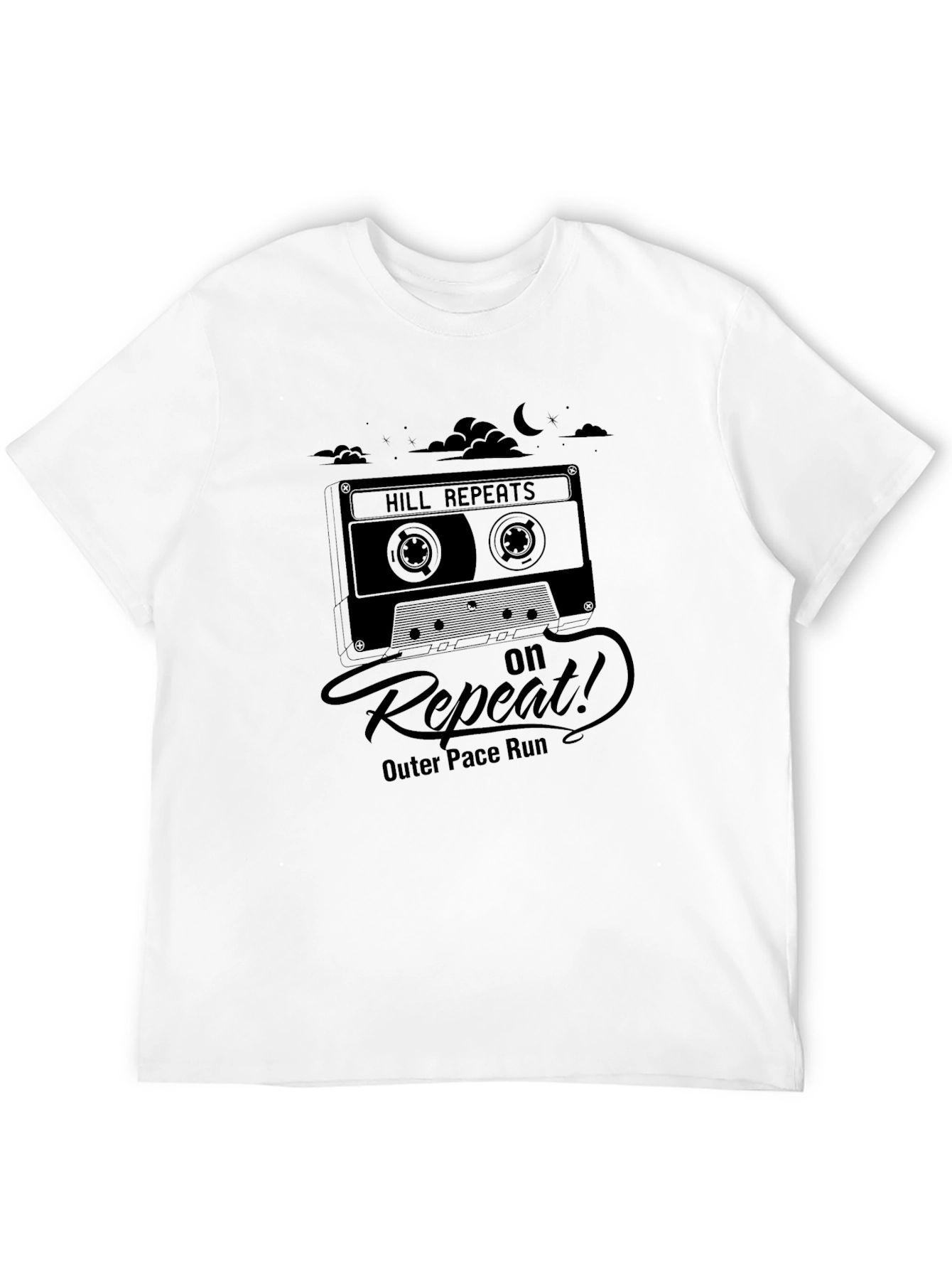 Hill Repeats Cassette Tape Black T-Shirt