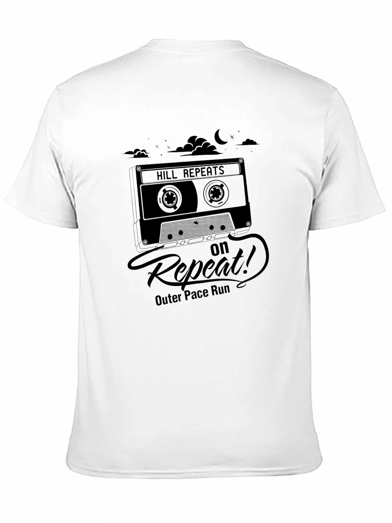 Hill Repeats Cassette Tape Black T-Shirt