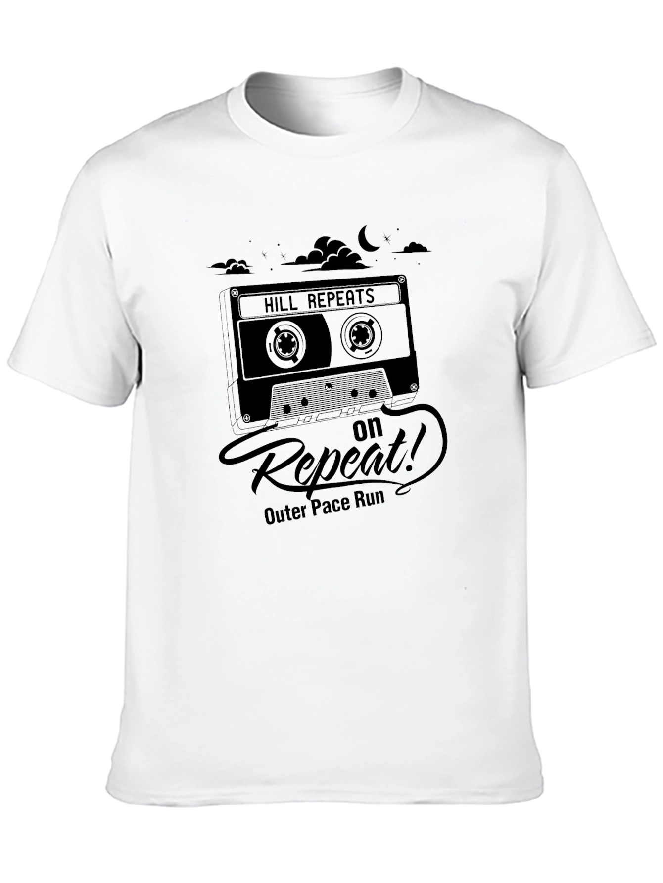 Hill Repeats Cassette Tape Black T-Shirt