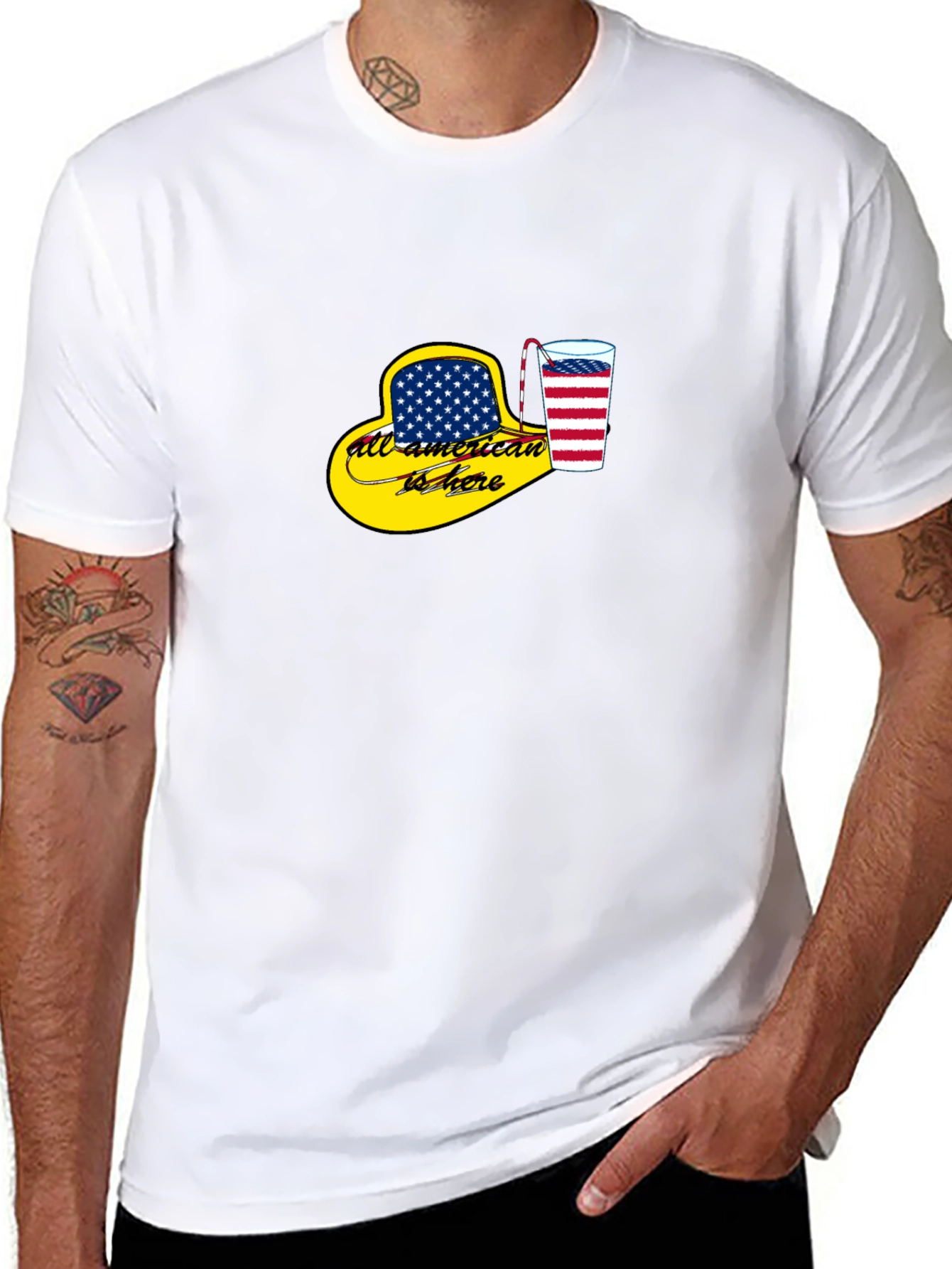All-American Here Patriotic T-Shirt