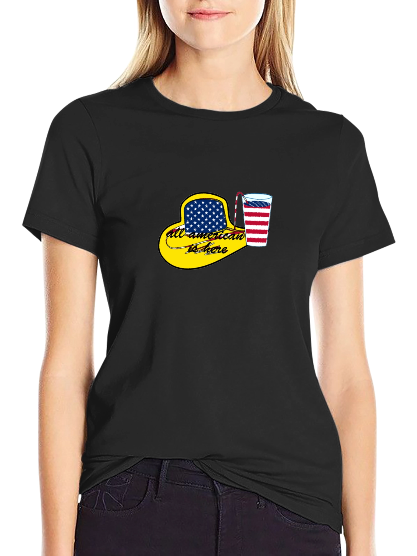 All-American Here Patriotic T-Shirt