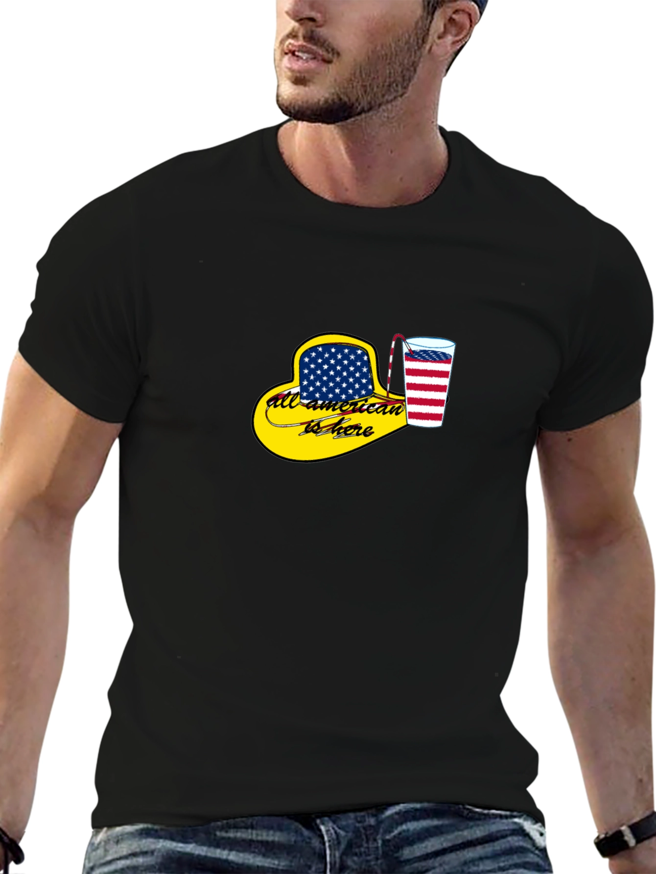All-American Here Patriotic T-Shirt