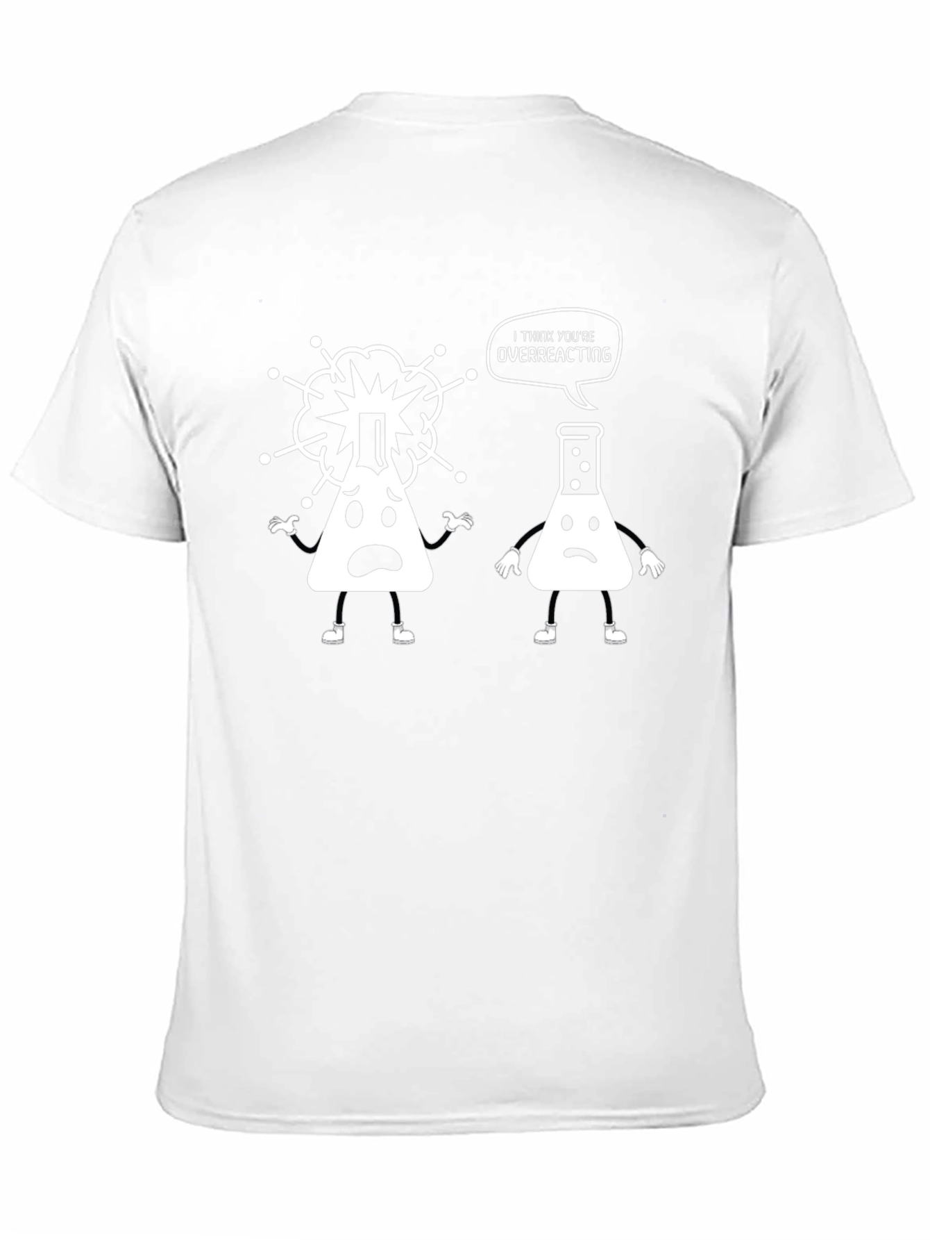 Funny Science T-Shirt - Overreacting Flasks