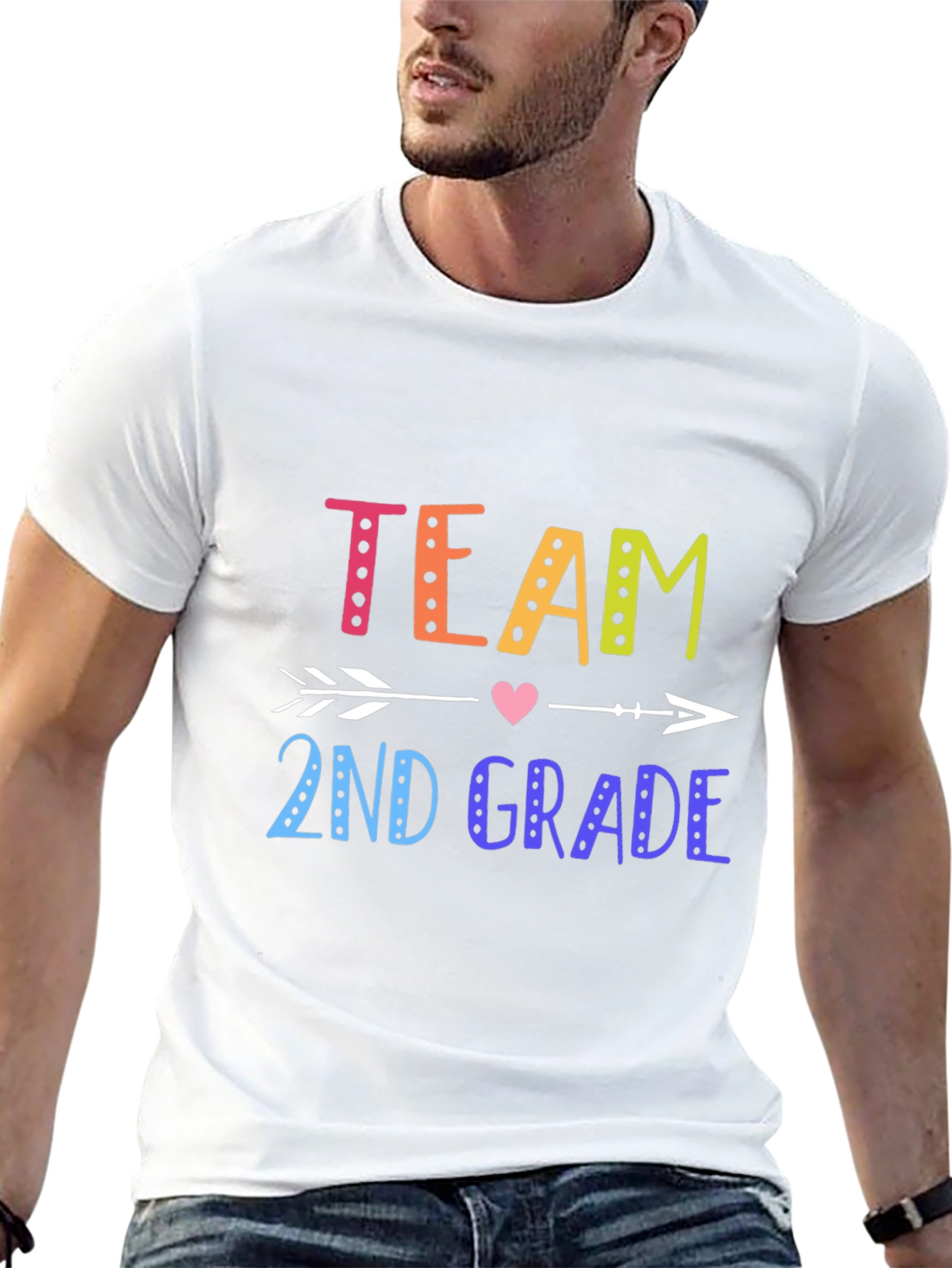 Team 2nd Grade Arrow Heart T-Shirt