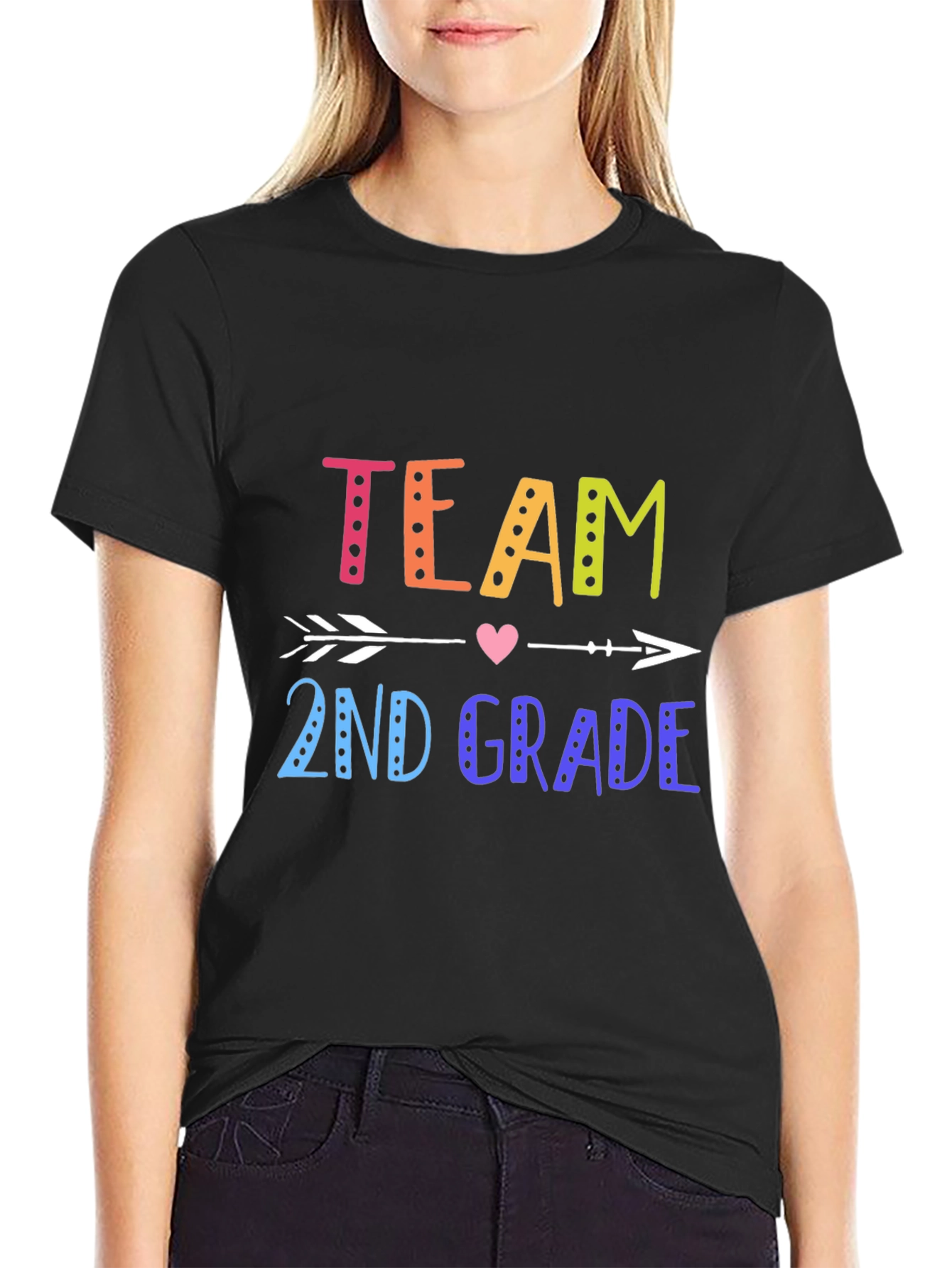 Team 2nd Grade Arrow Heart T-Shirt