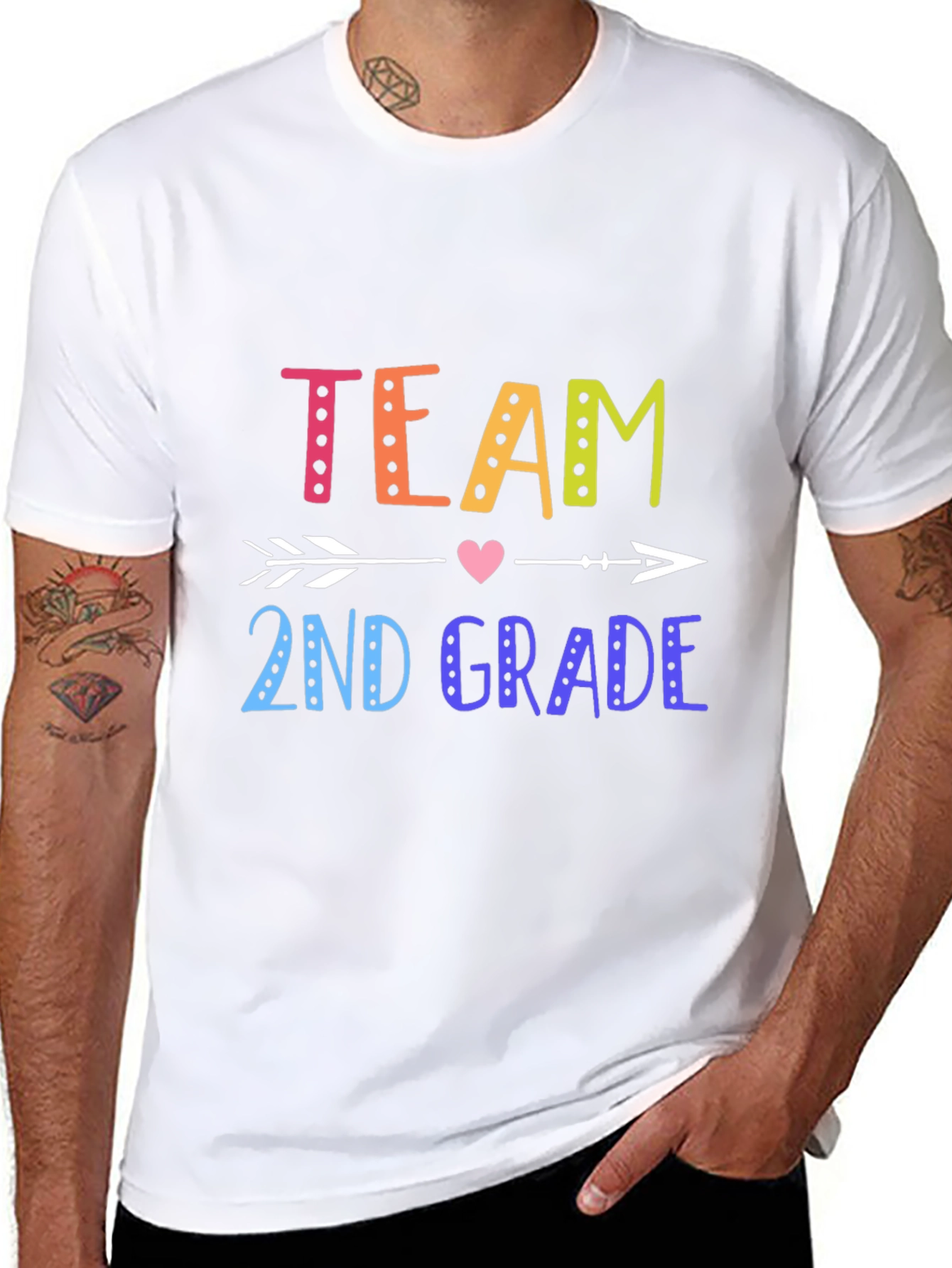Team 2nd Grade Arrow Heart T-Shirt