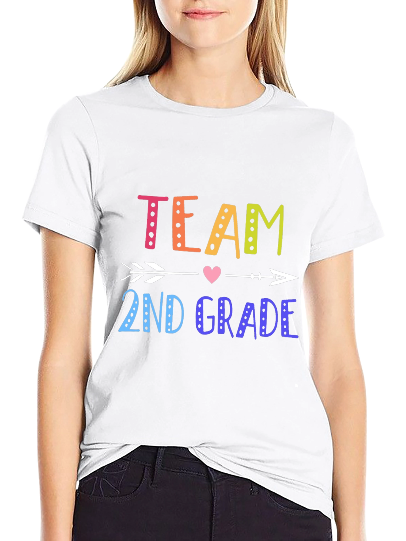 Team 2nd Grade Arrow Heart T-Shirt