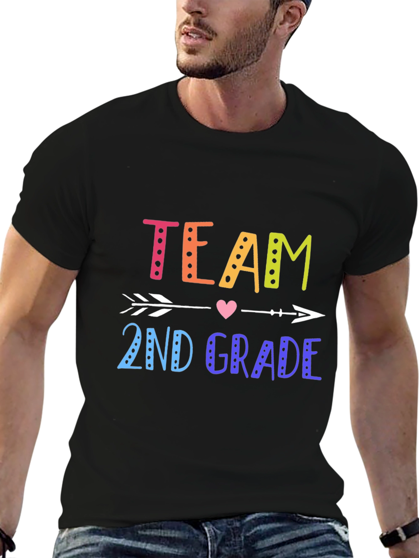 Team 2nd Grade Arrow Heart T-Shirt