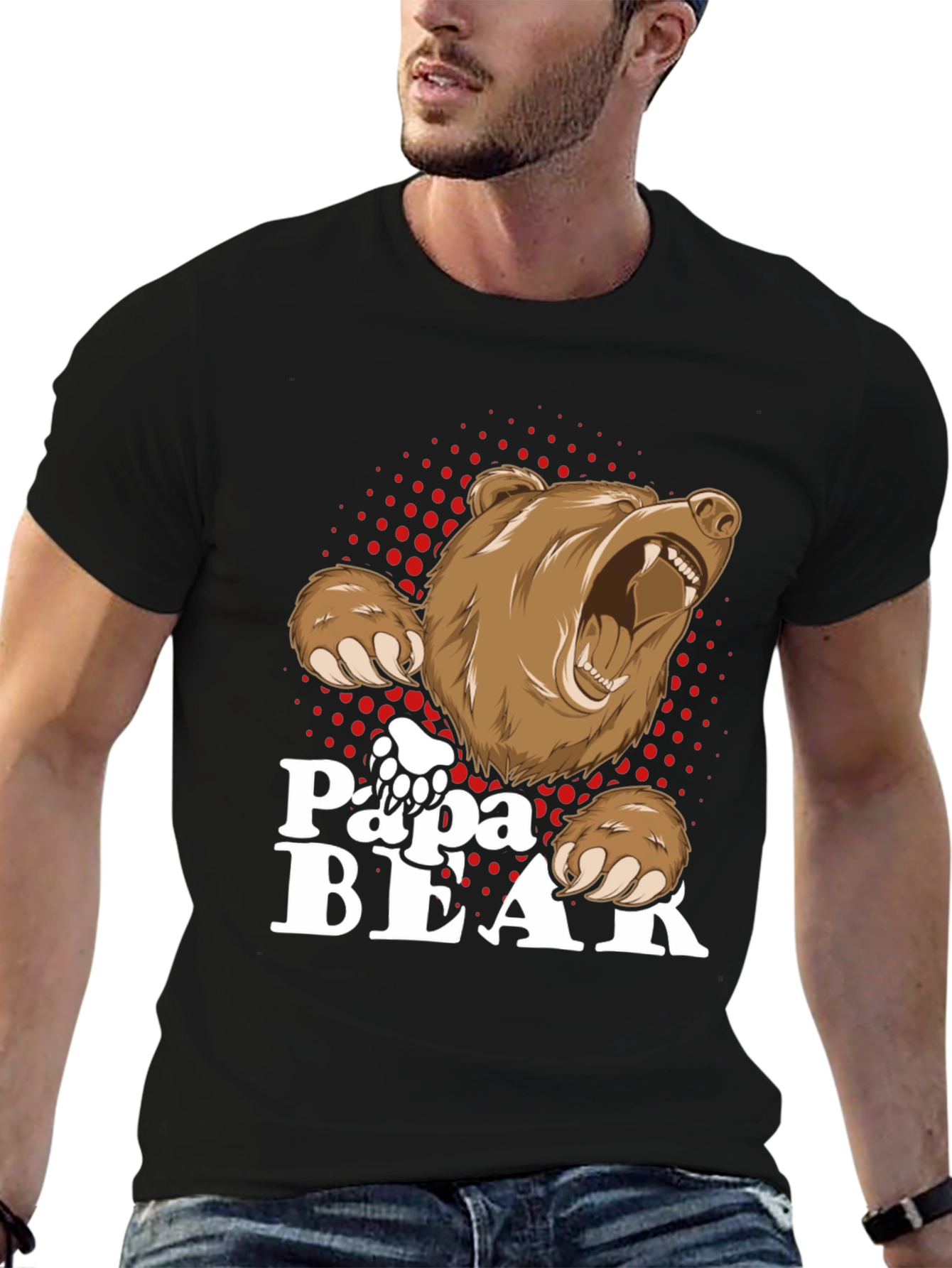 Papa Bear T-Shirt - Cool Dad Design