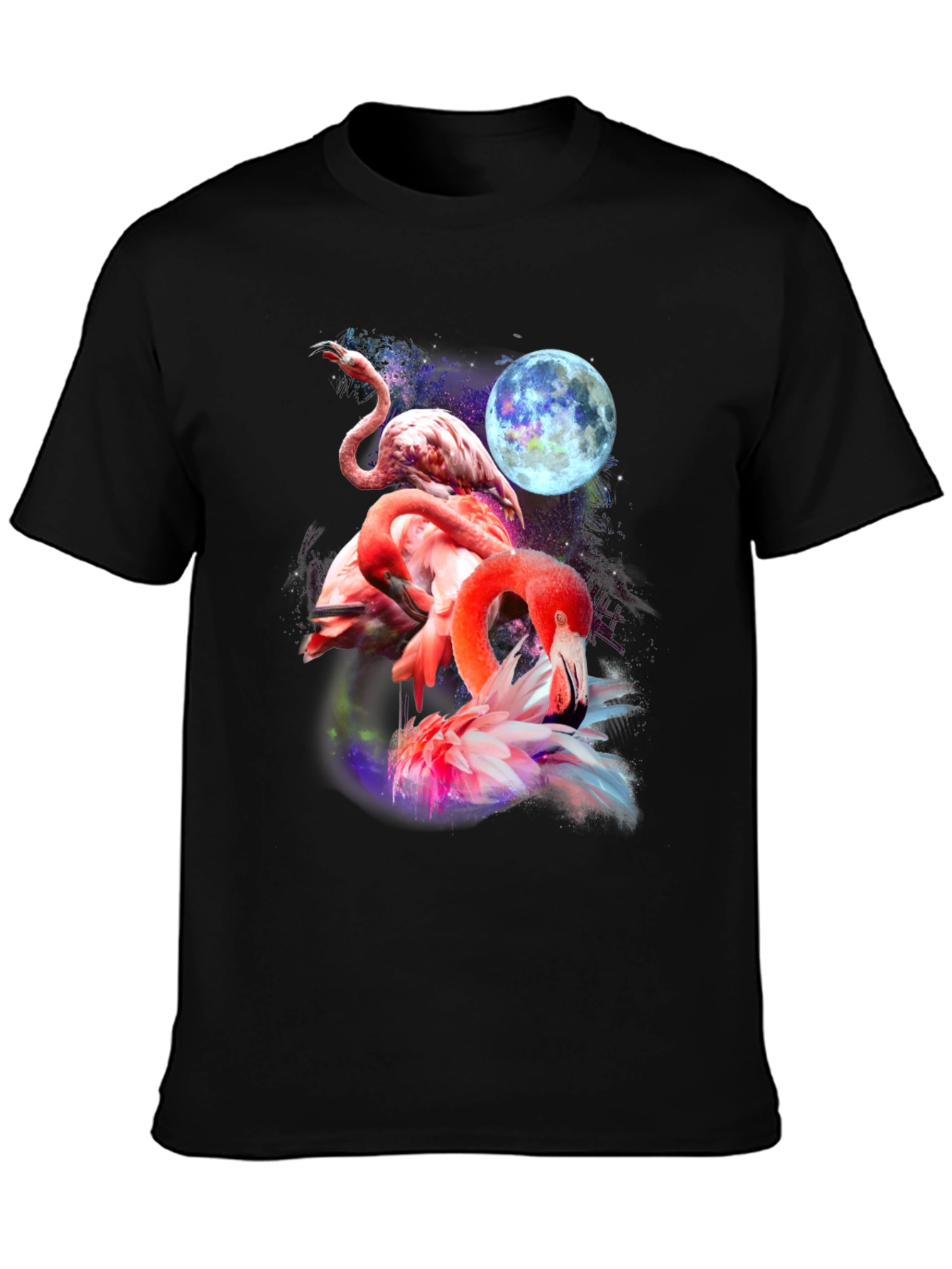 Flamingo Moon Graphic T-Shirt - Unique & Stylish