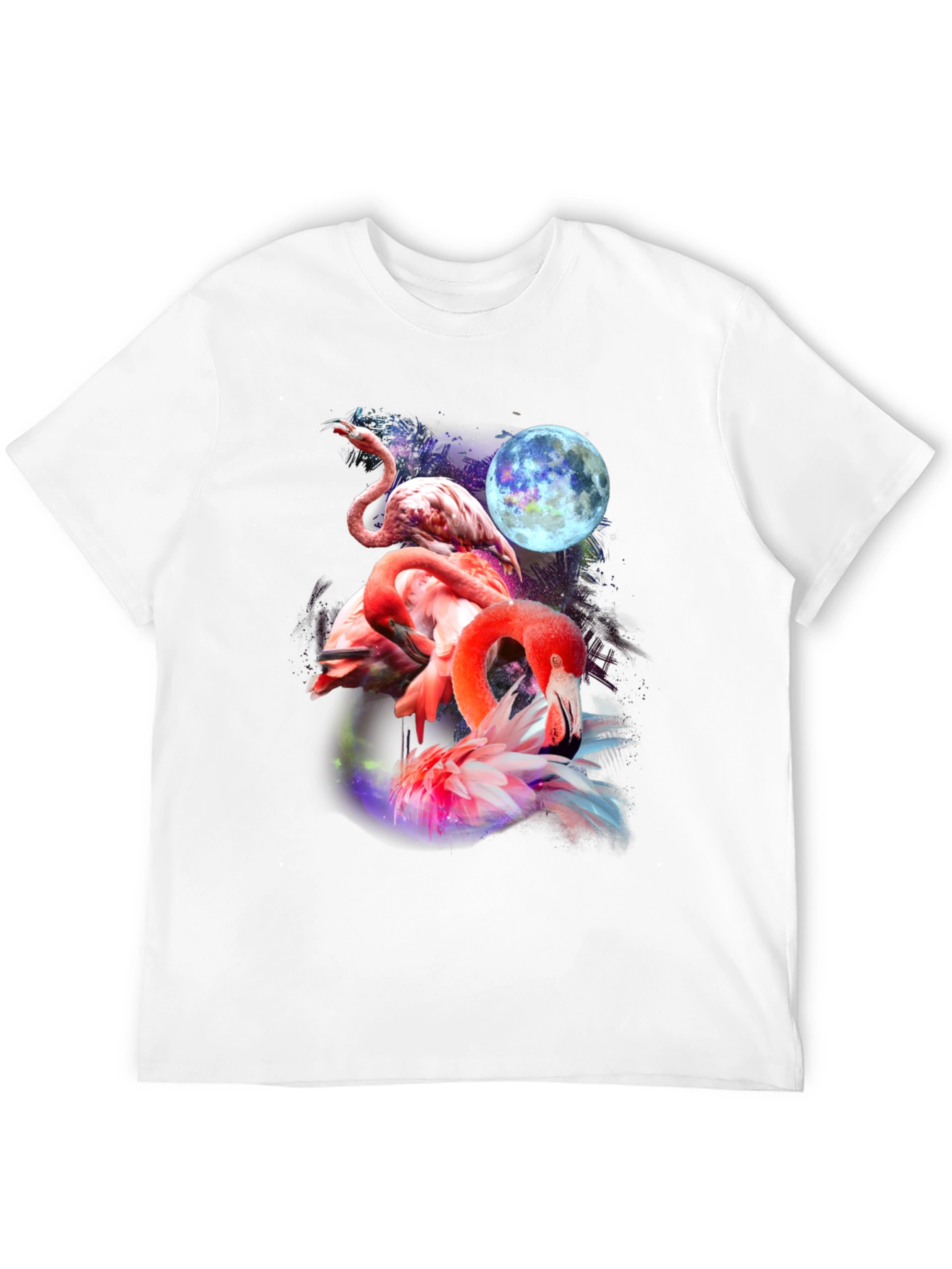 Flamingo Moon Graphic T-Shirt - Unique & Stylish