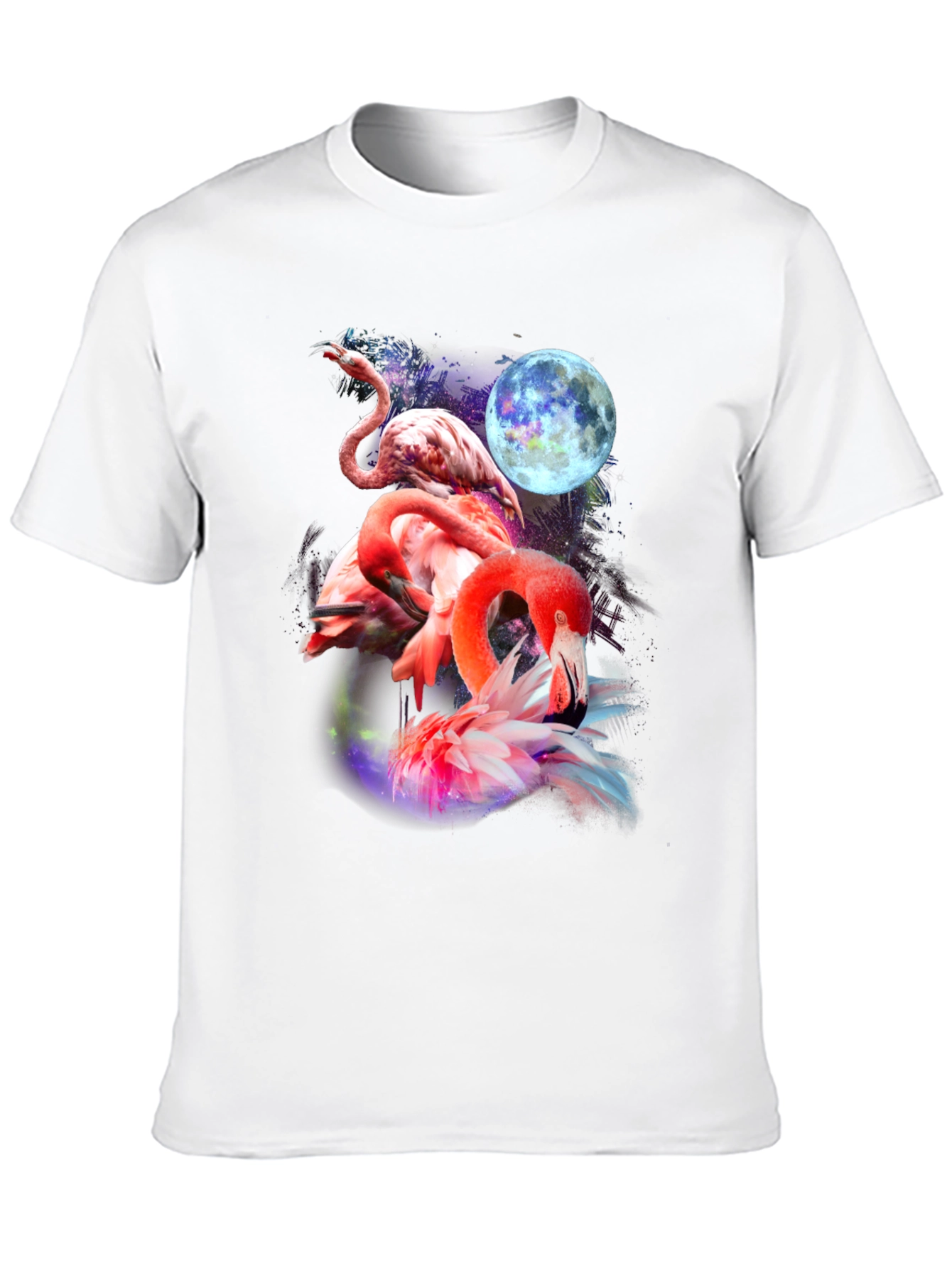 Flamingo Moon Graphic T-Shirt - Unique & Stylish